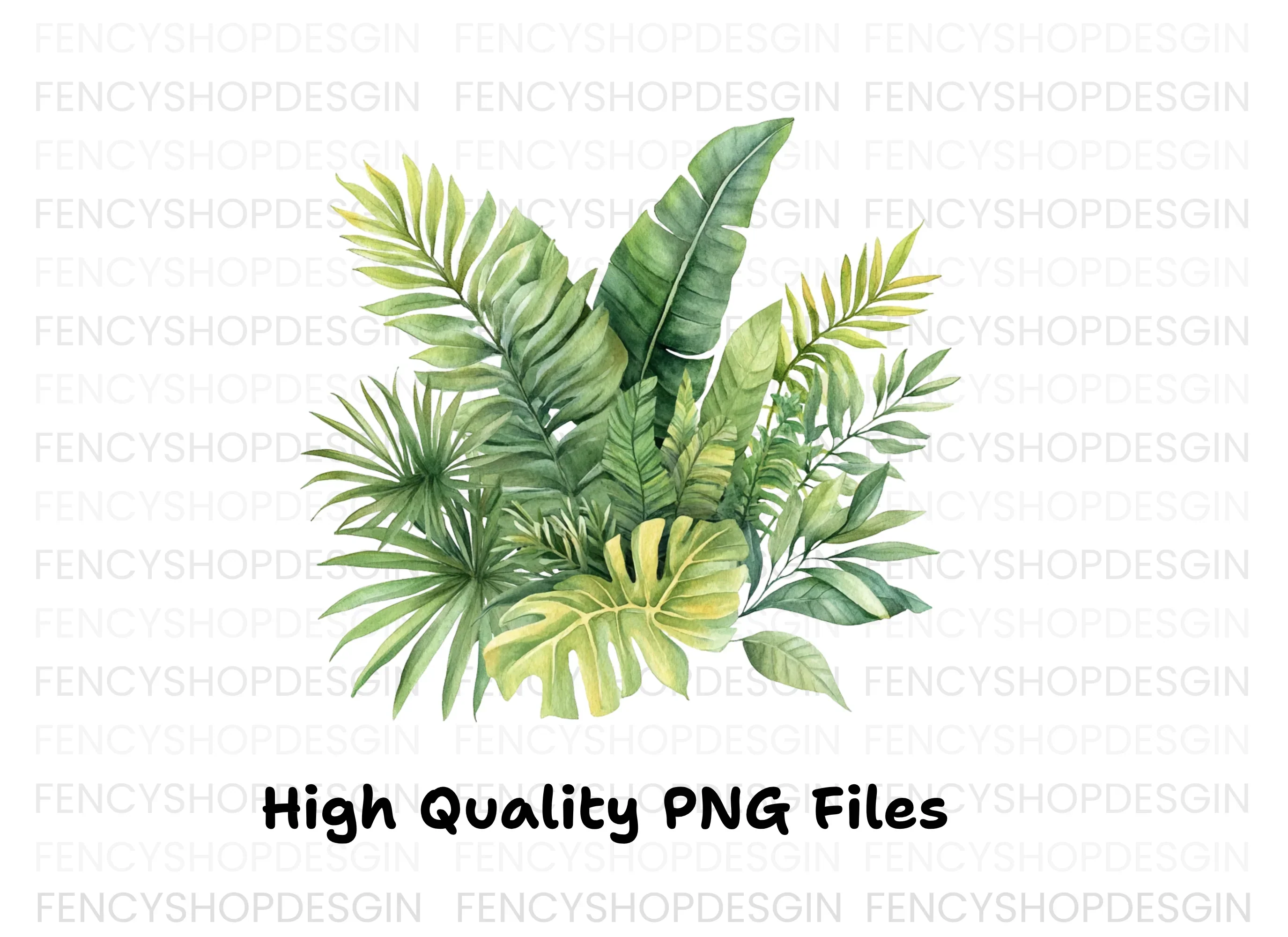 Tropical Leaves Clipart Bundle - Image 2