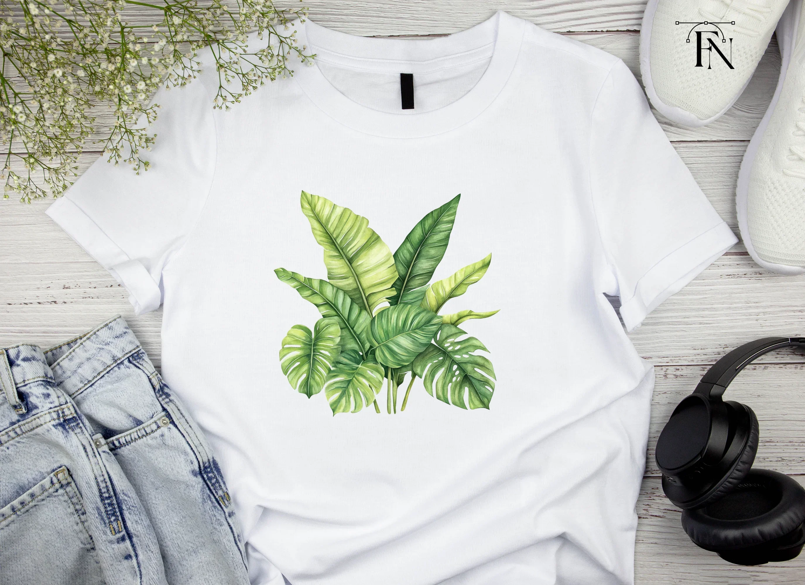 Tropical Leaves Clipart Bundle - Image 5