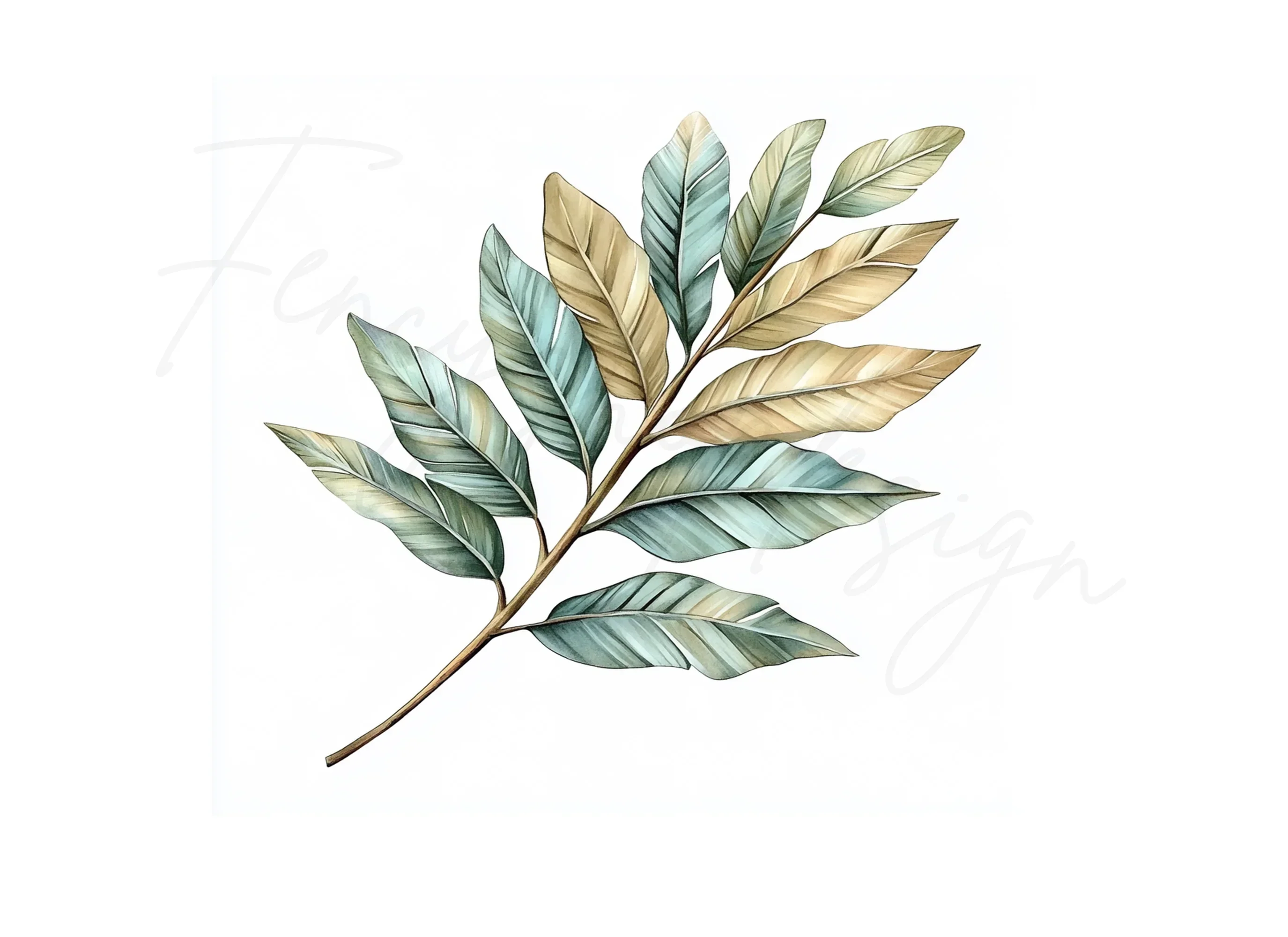 Tropical Leaves Clipart Bundle - Image 2