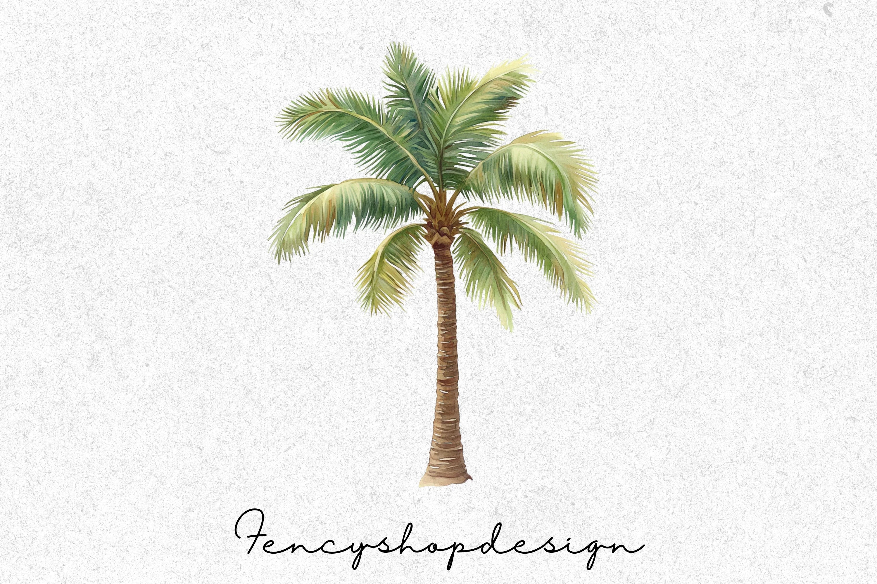 Tropical Palm Tree Clipart Bundle - Image 4