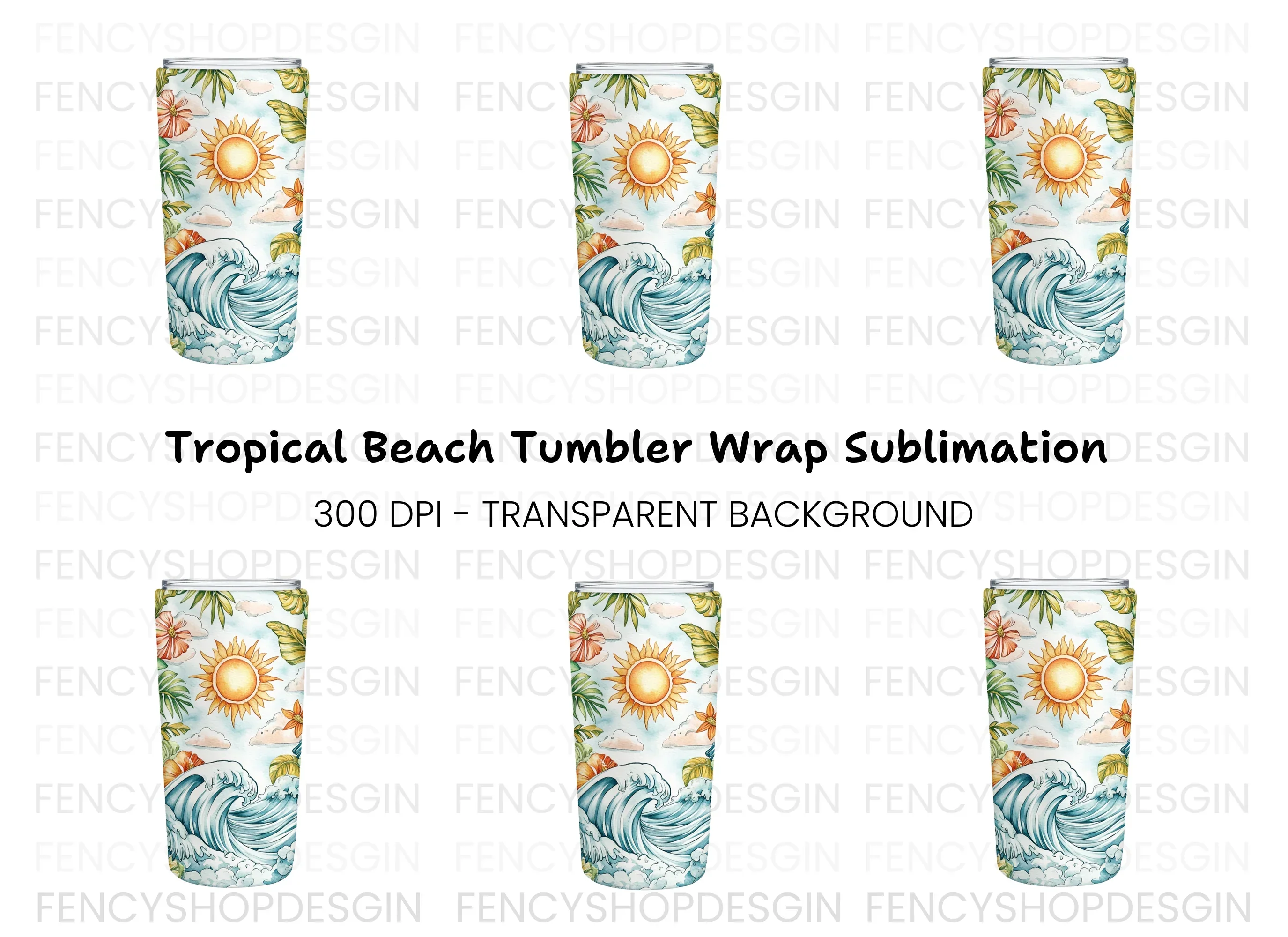 Tropical Summer Can Clipart Bundle