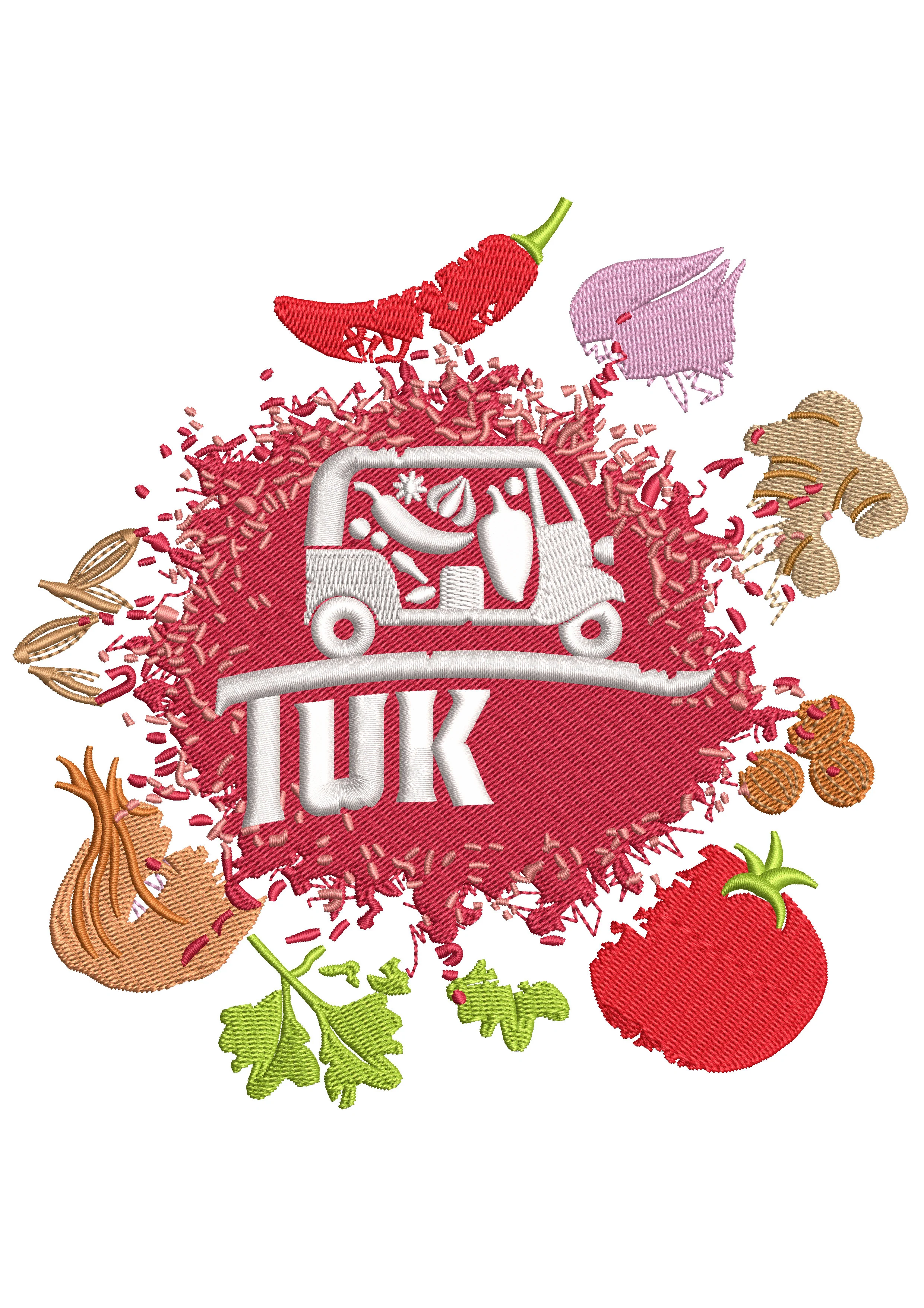 Tuk Vegetable Embroidery Design
