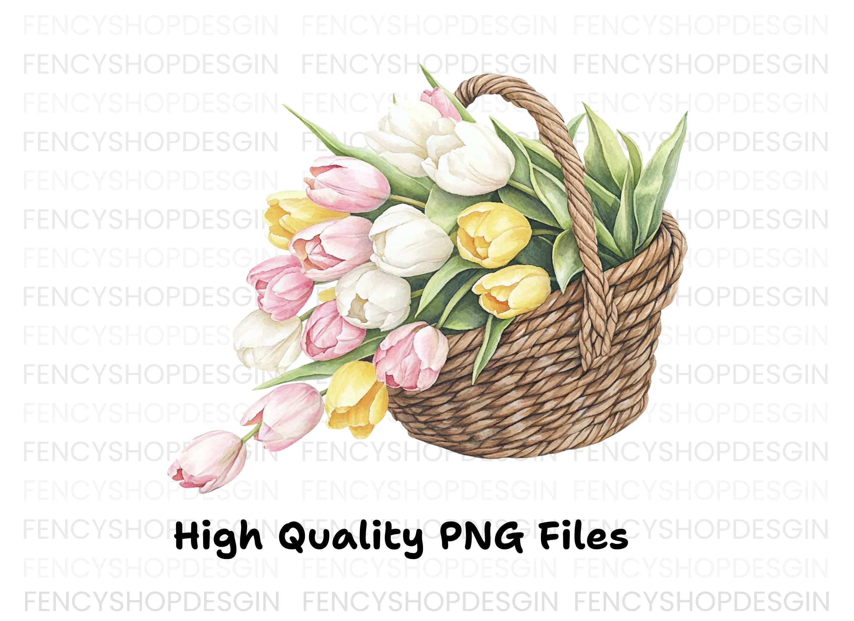 Tulip Baskets Clipart Bundle - Image 2