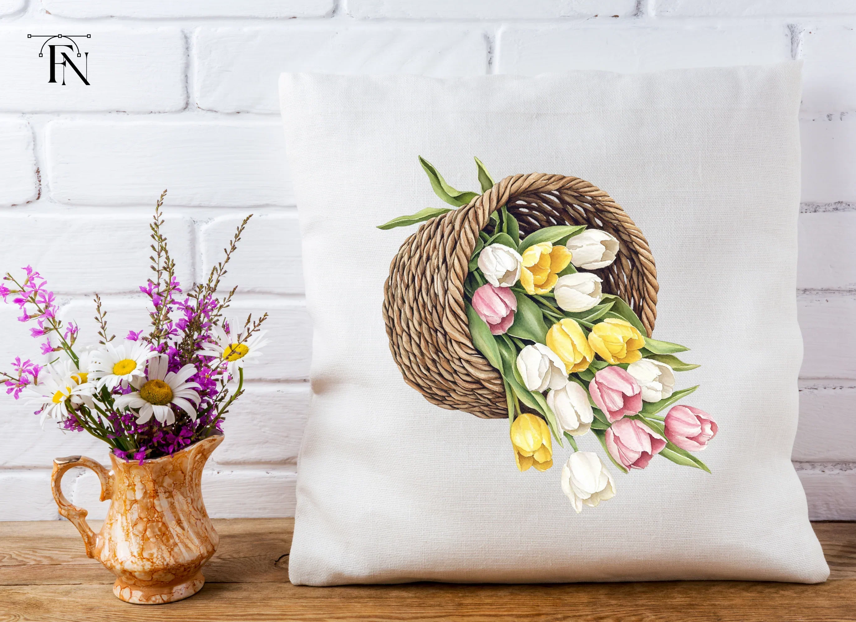 Tulip Baskets Clipart Bundle - Image 3