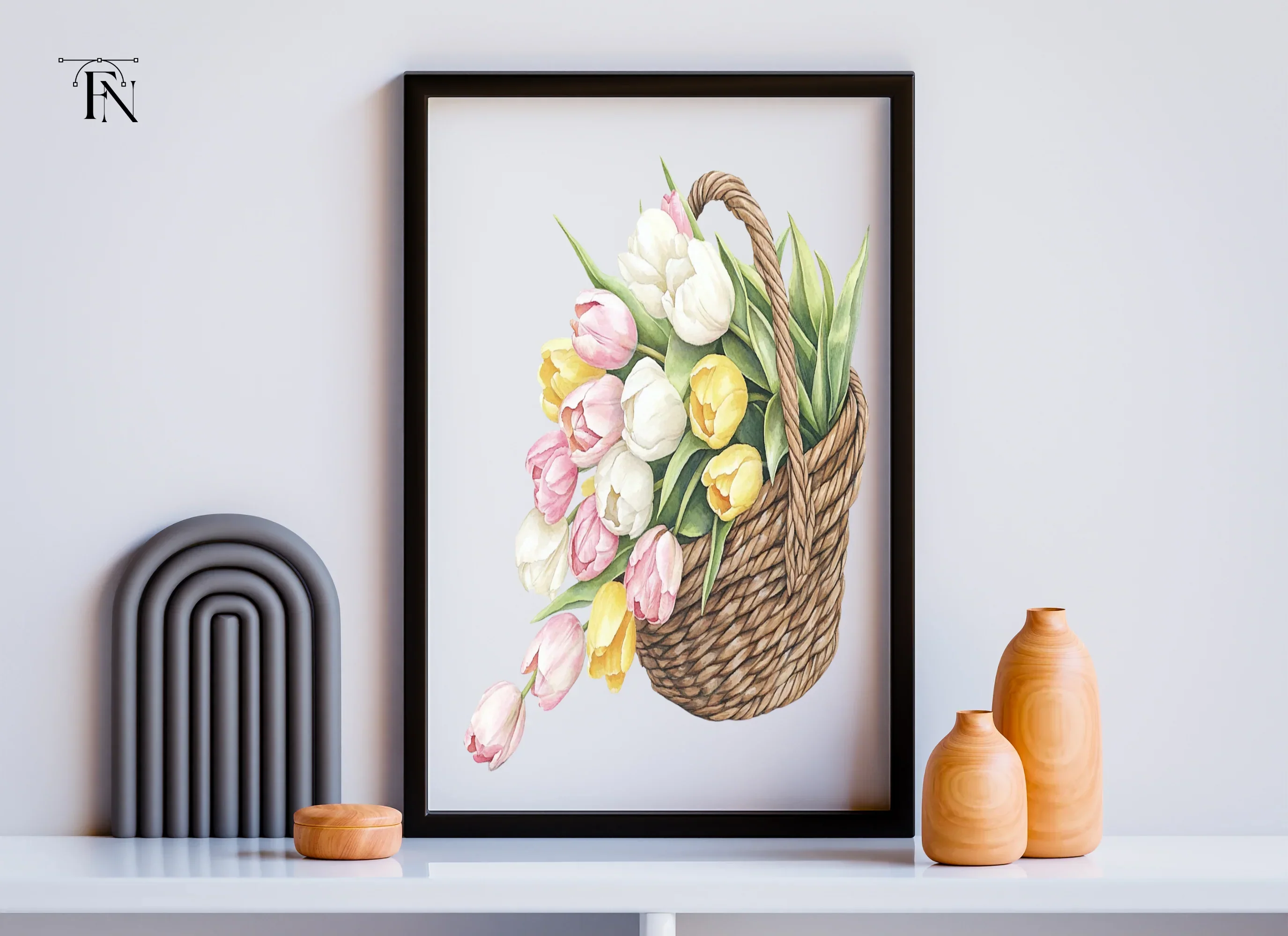 Tulip Baskets Clipart Bundle - Image 4