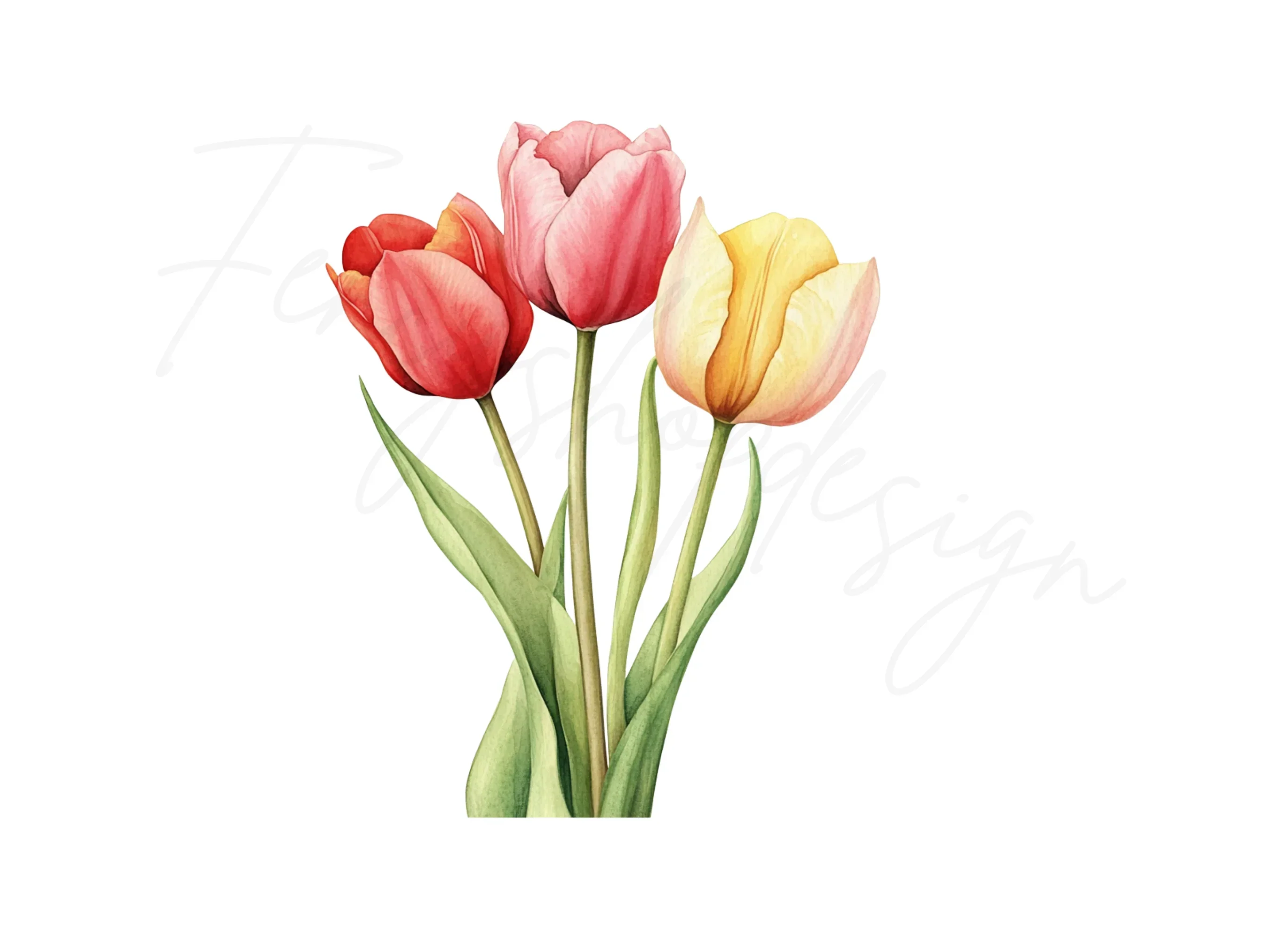 Tulip Bouquets Clipart Bundle - Image 3