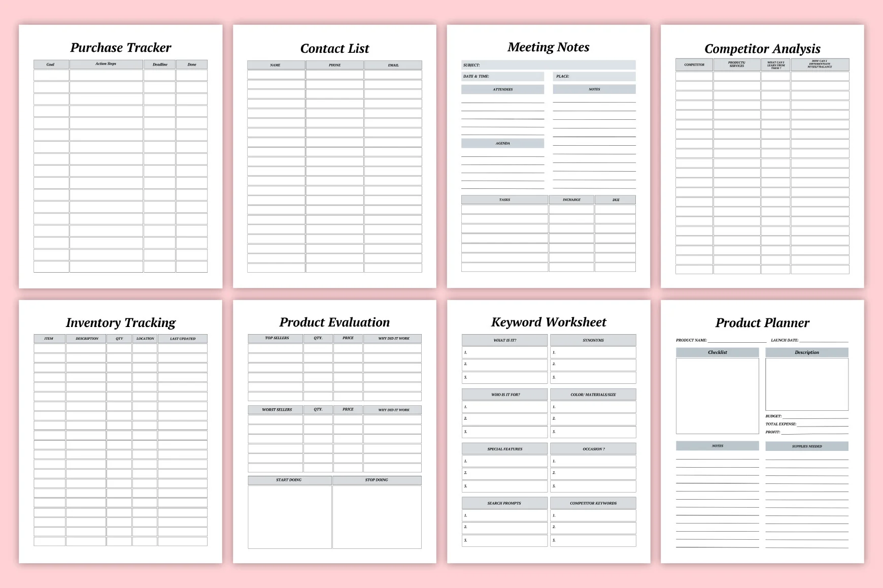 Tumbler Business Planner Template - Image 4