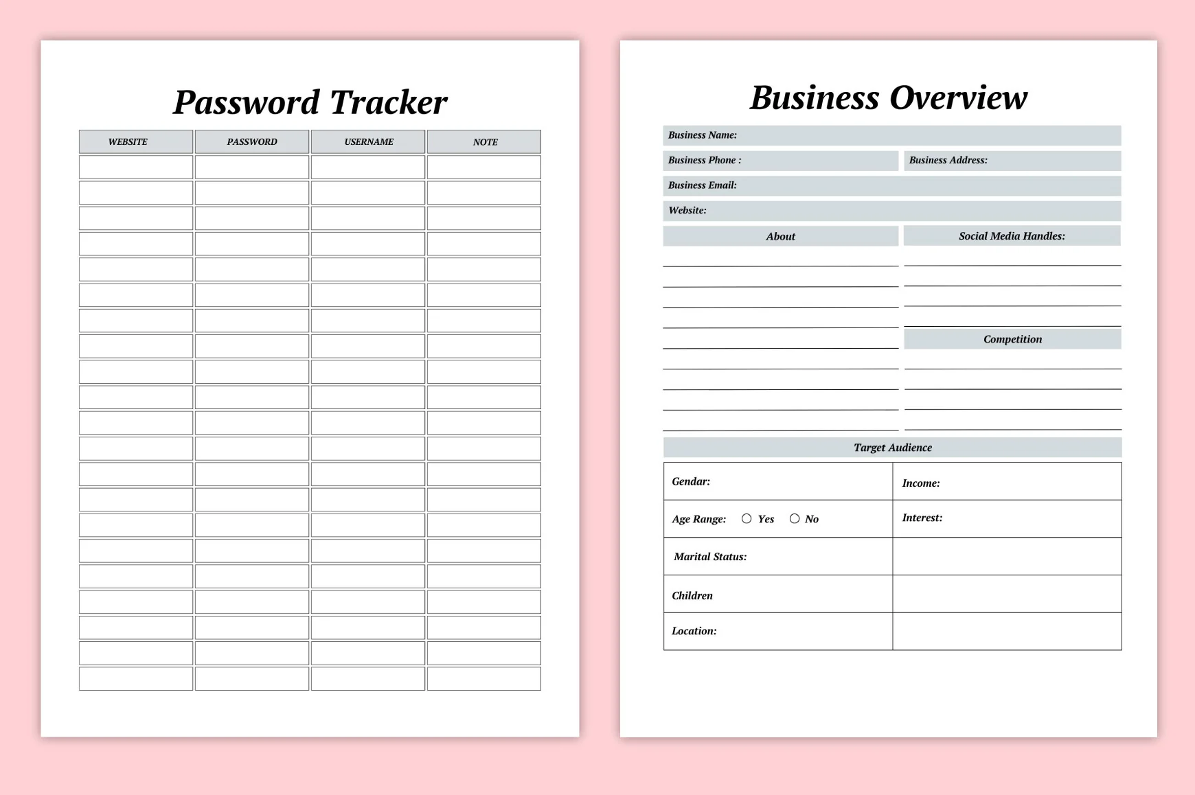 Tumbler Business Planner Template - Image 5