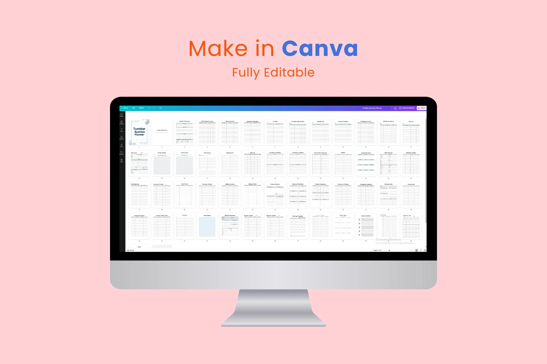 Tumbler Business Planner Template - Image 7