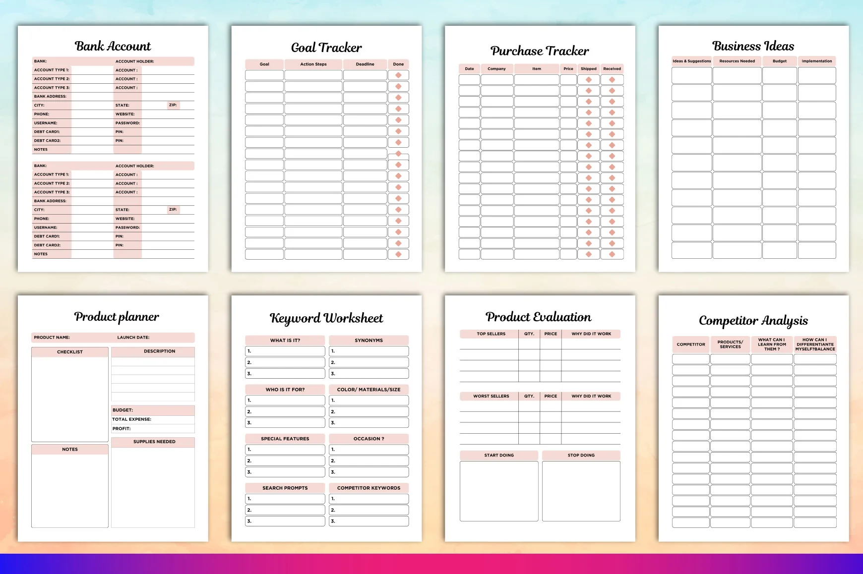 Tumbler Business Planner Template - Image 3