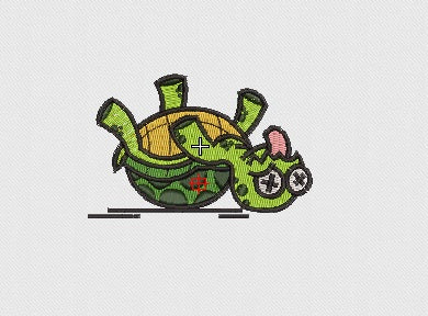 Turtle Embroidery Design