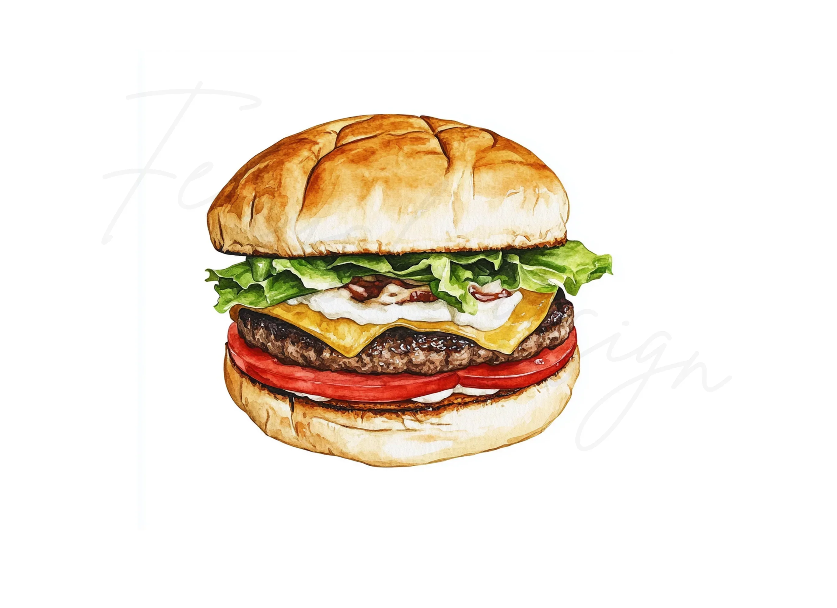 Two Burgers Clipart Bundle - Image 2