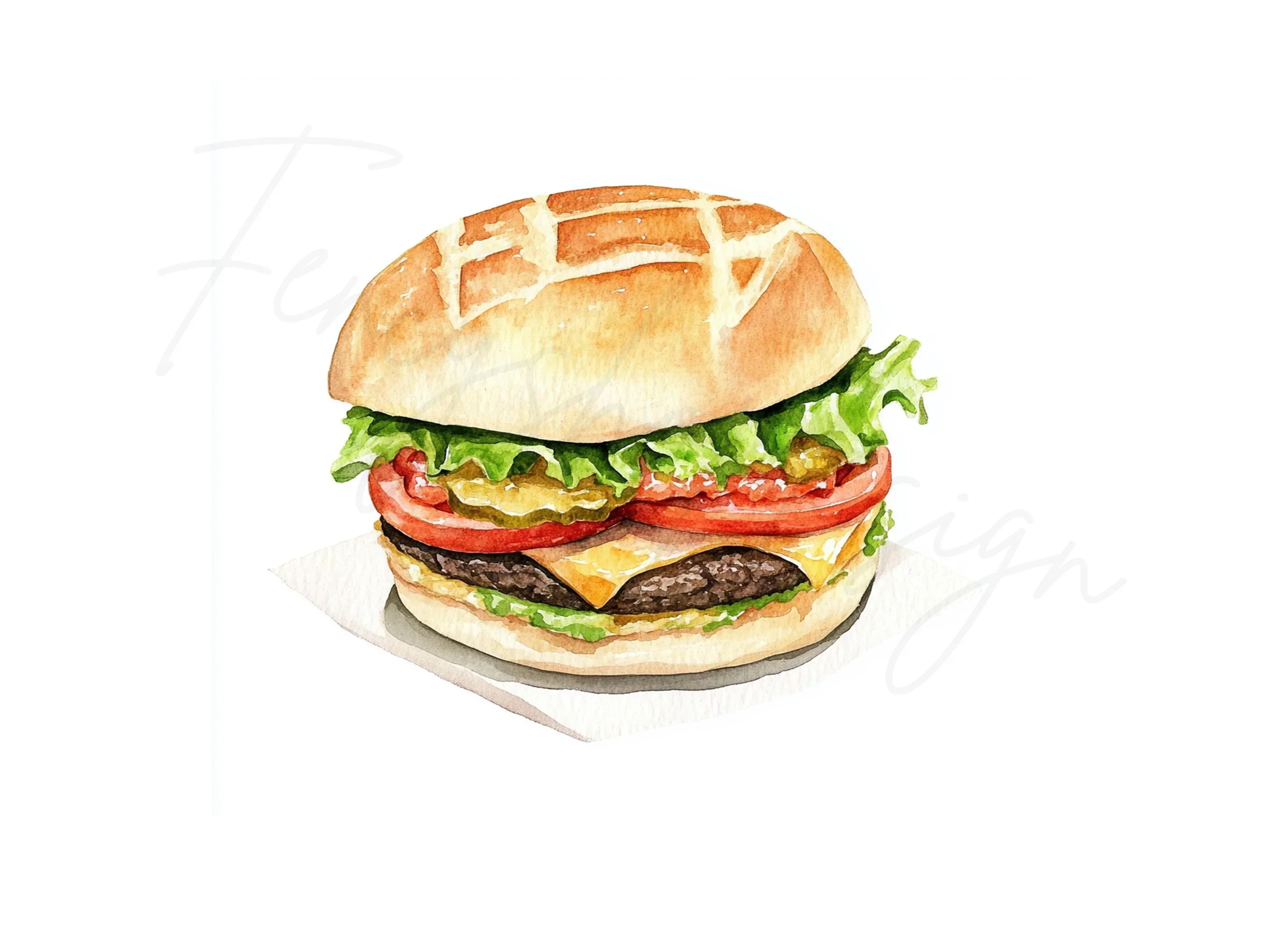 Two Burgers Clipart Bundle - Image 3