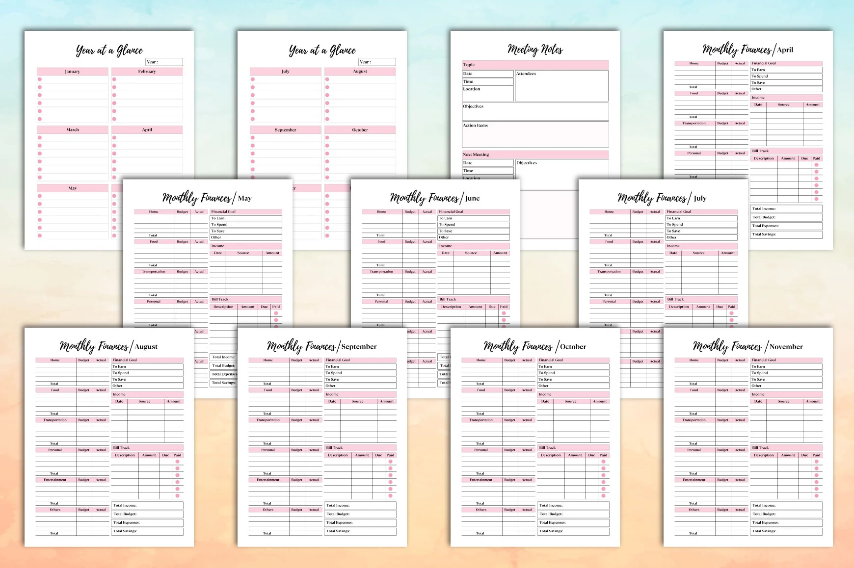 Undated Planner for Organization - Image 4