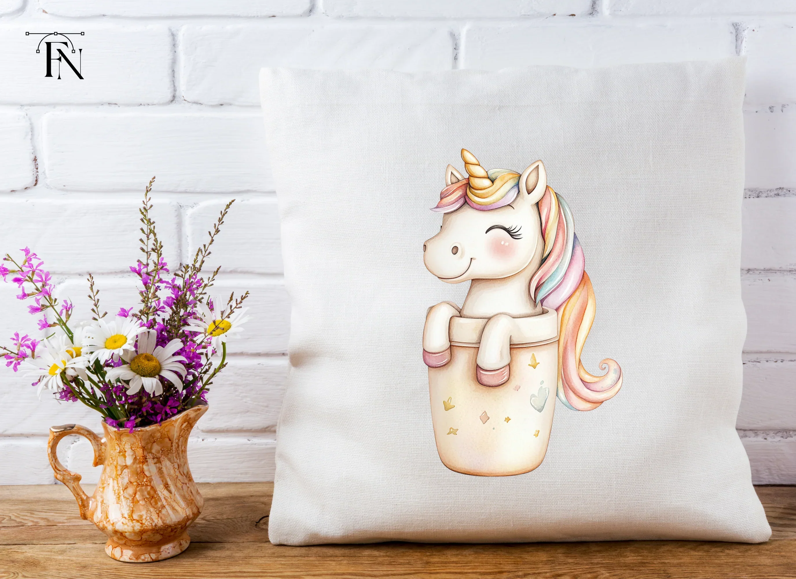 Unicorn in Cup Clipart Bundle - Image 5
