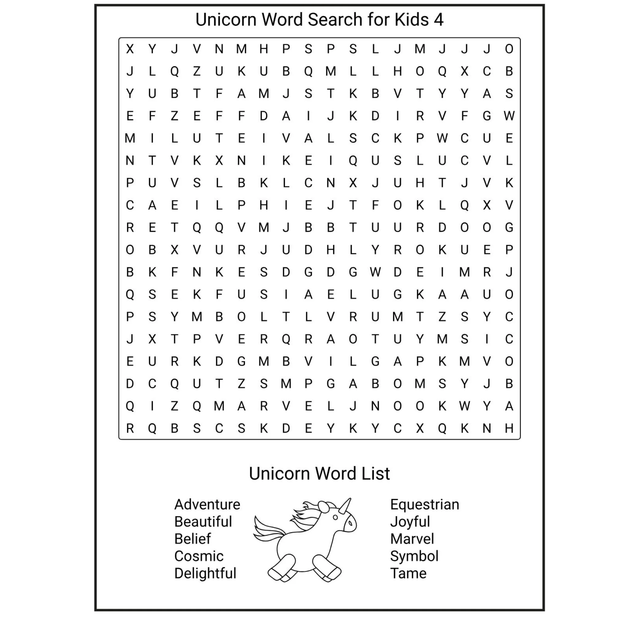 Unicorn Word Search for Kids - Image 4