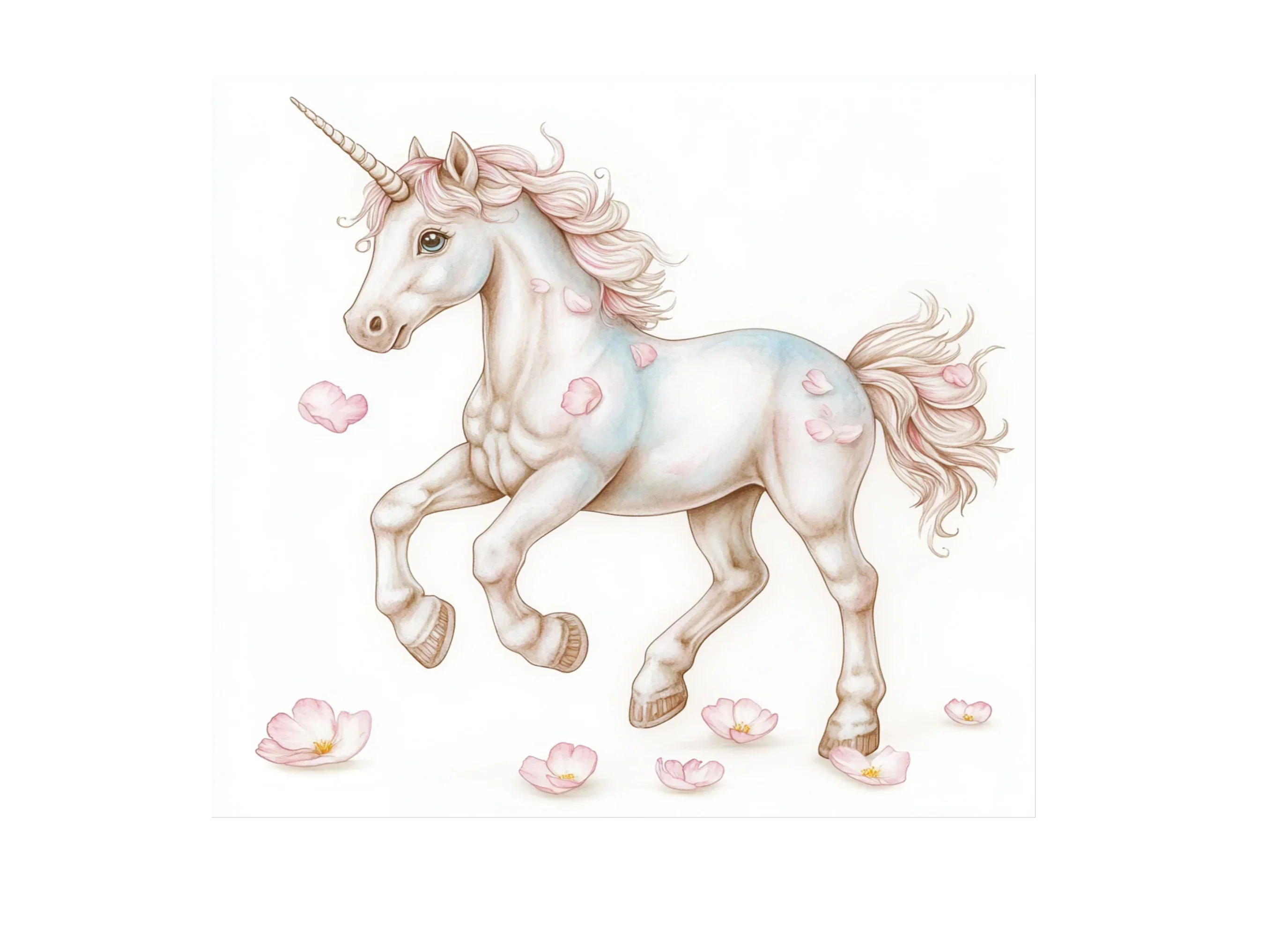 Unicorns with Petals Clipart Bundle - Image 2
