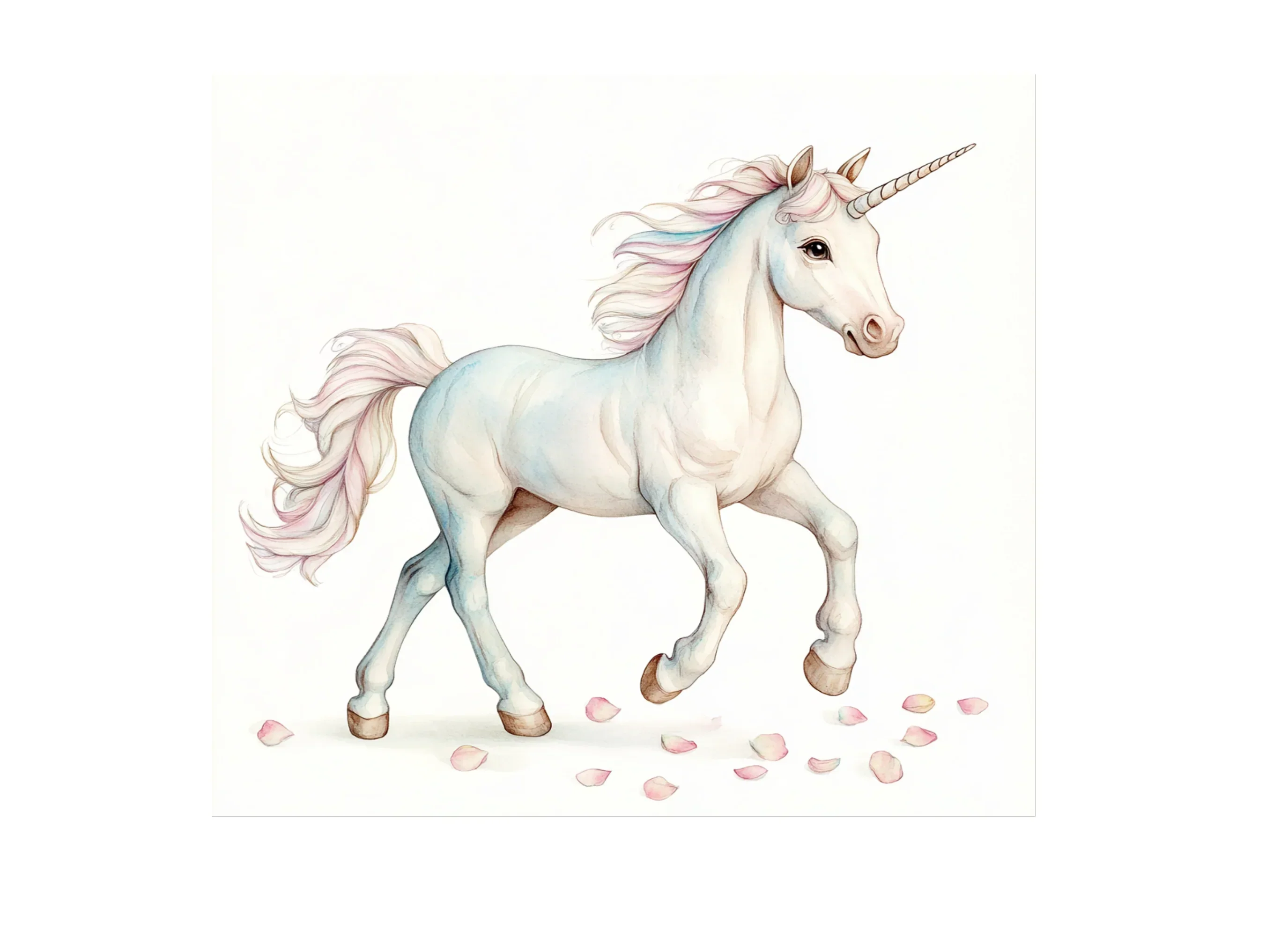 Unicorns with Petals Clipart Bundle - Image 3