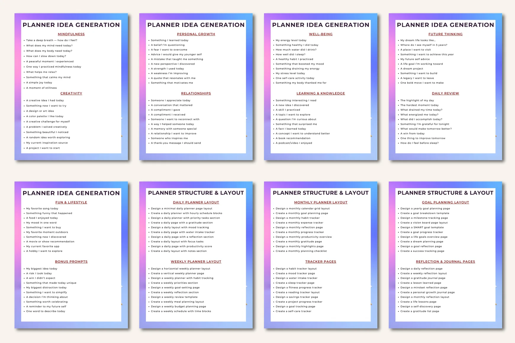 Digital Planner Prompt Guide - Image 3