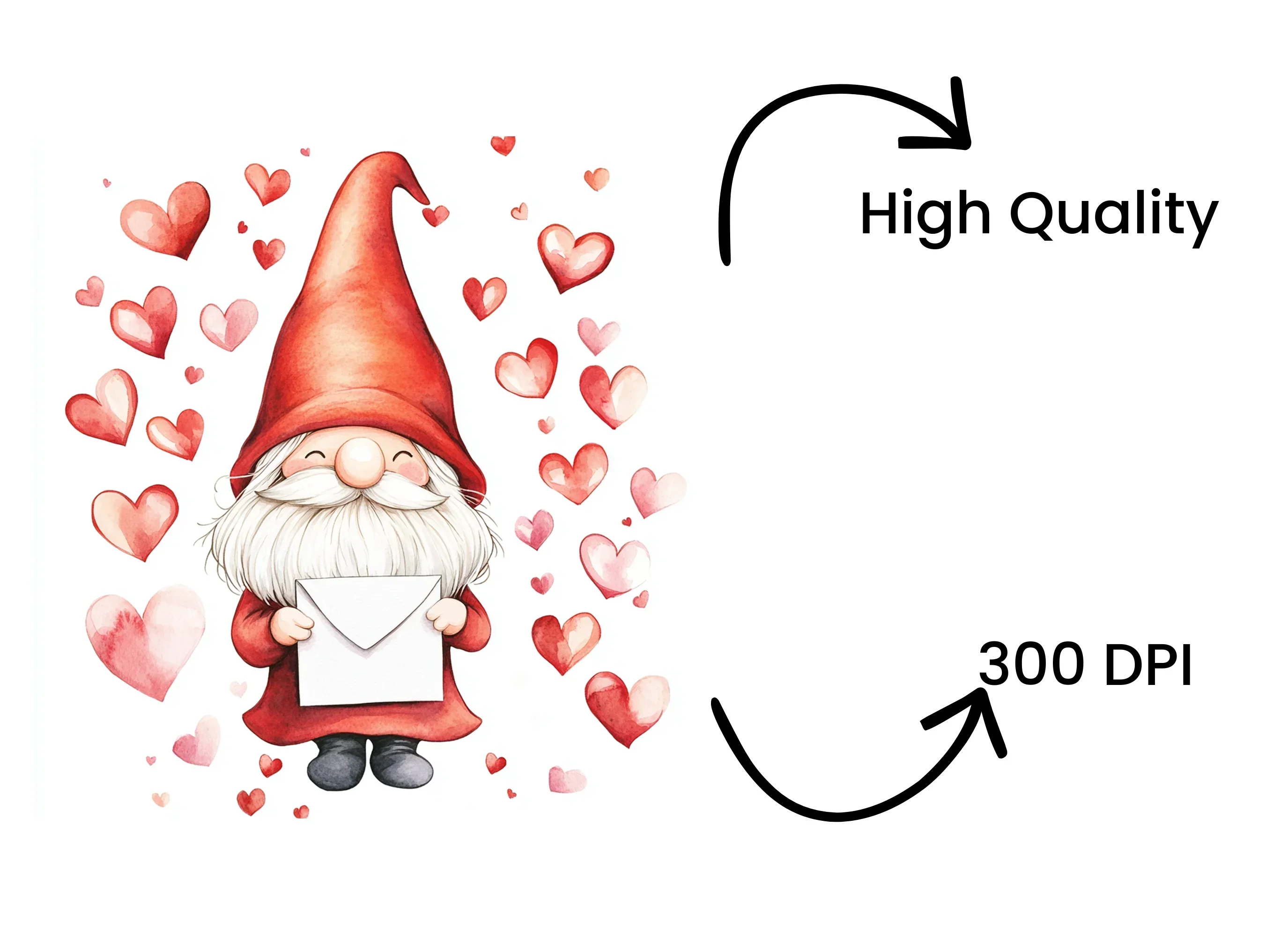 Valentine Day Gnomes Clipart Bundle - Image 4