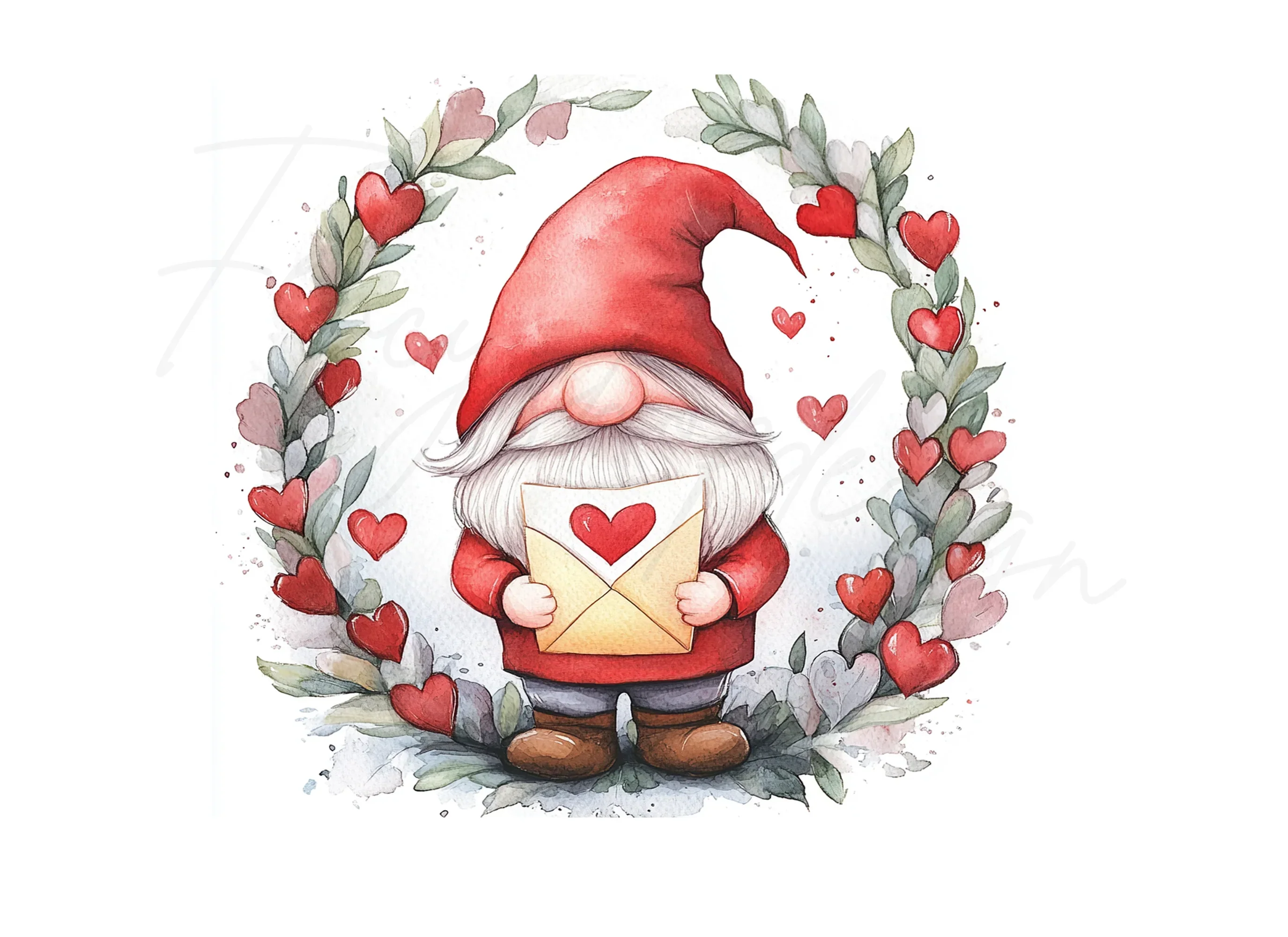 Valentine Day Gnomes Clipart Bundle - Image 3