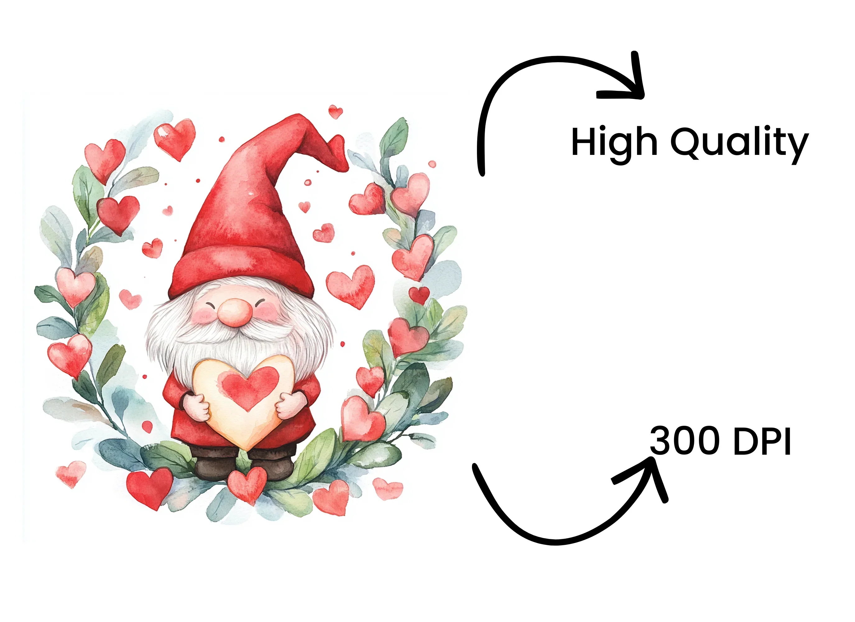 Valentine Day Gnomes Clipart Bundle - Image 4