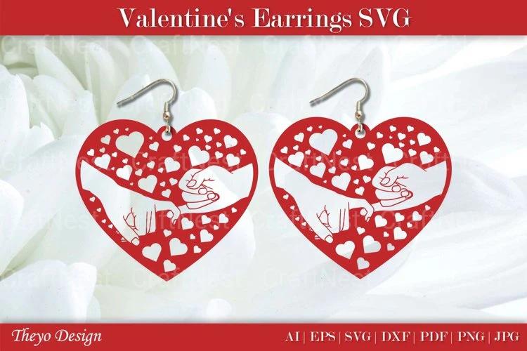 Valentine Earrings SVG Bundle
