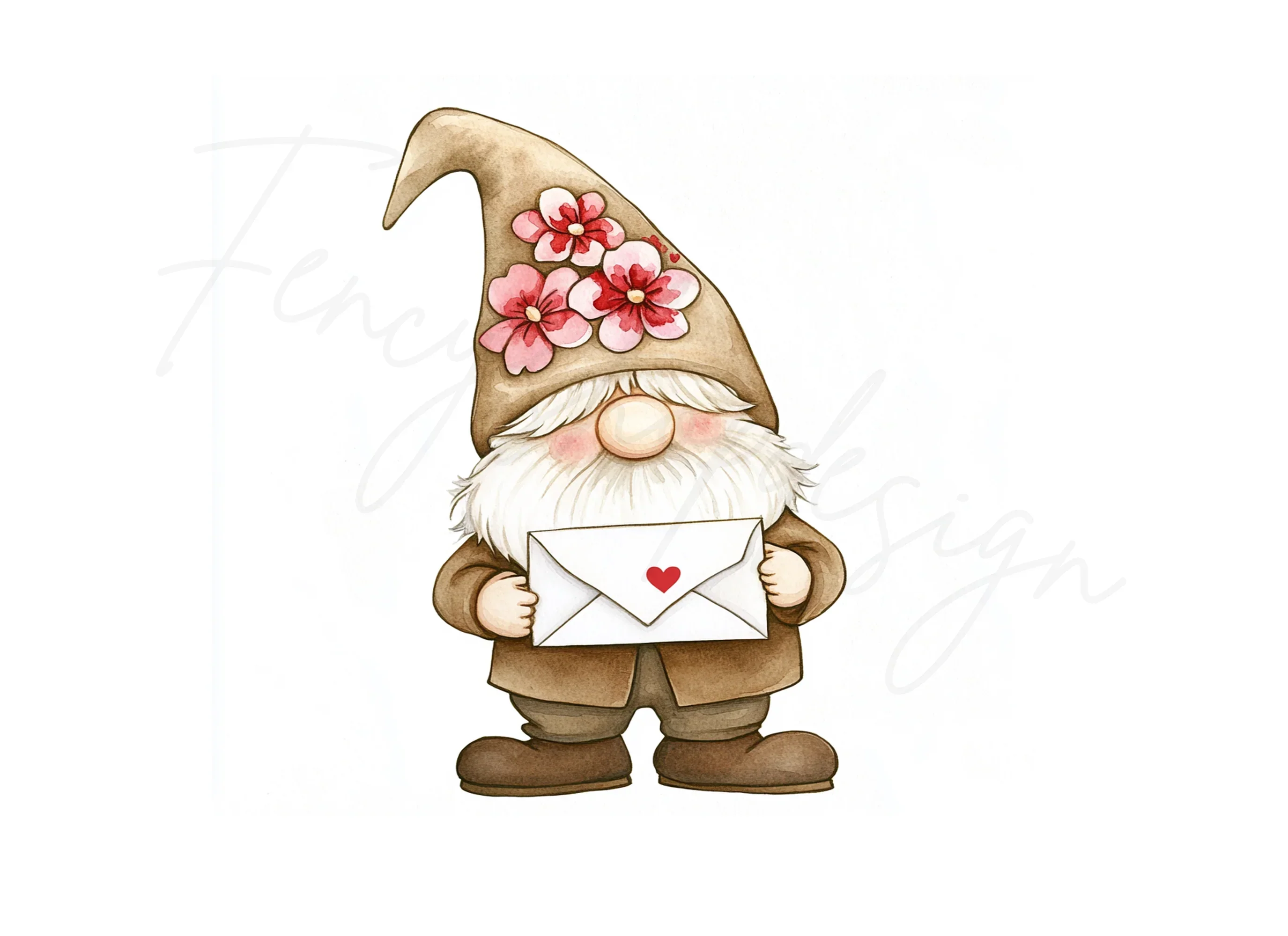 Valentine Gnomes Love Letters Clipart Bundle - Image 2