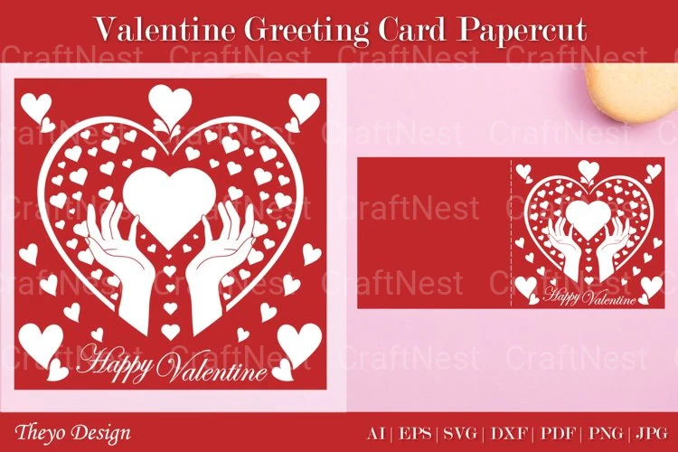 Valentine Greeting Card Cut SVG
