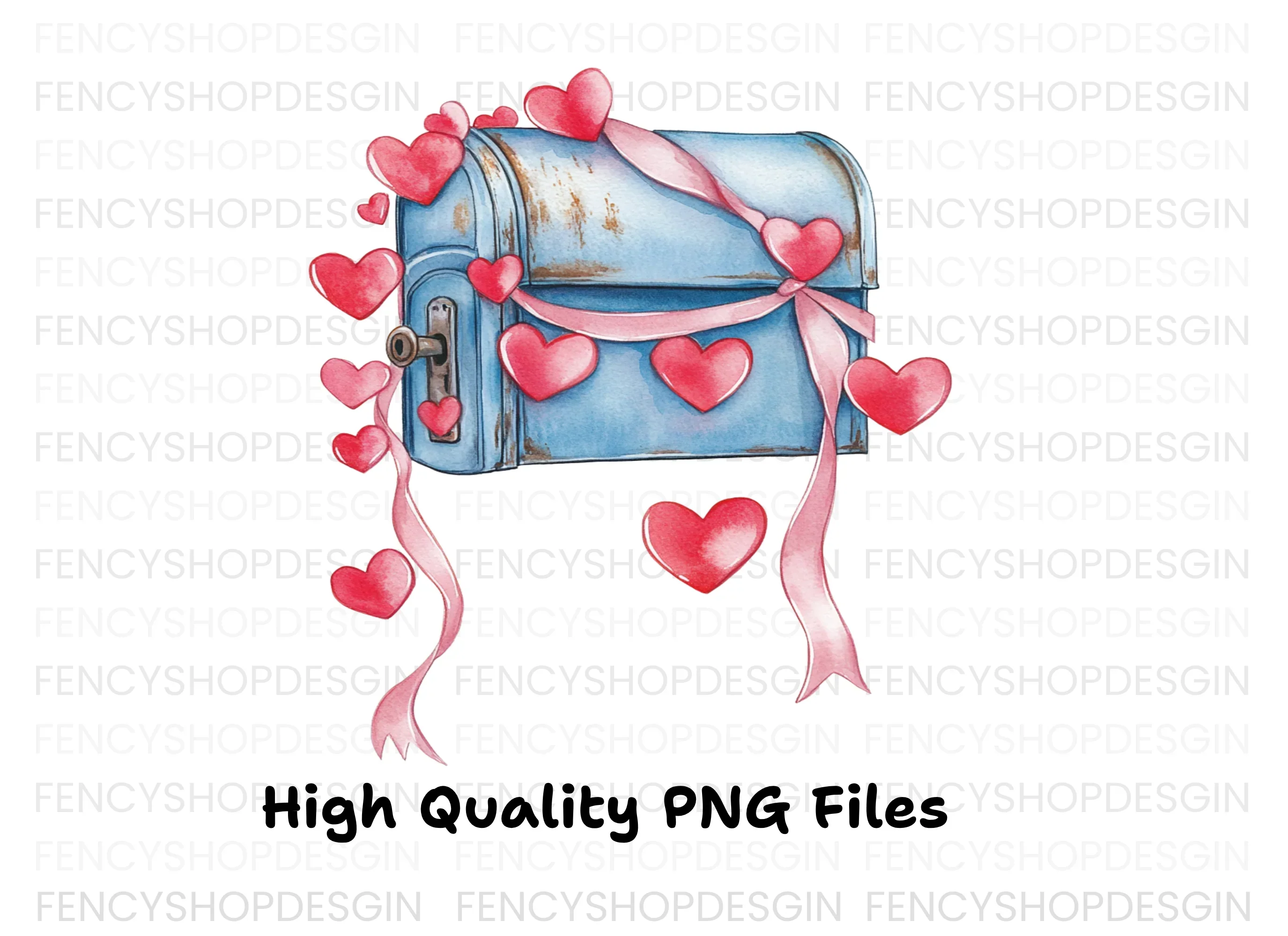 Valentine Mailbox Clipart Bundle - Image 2