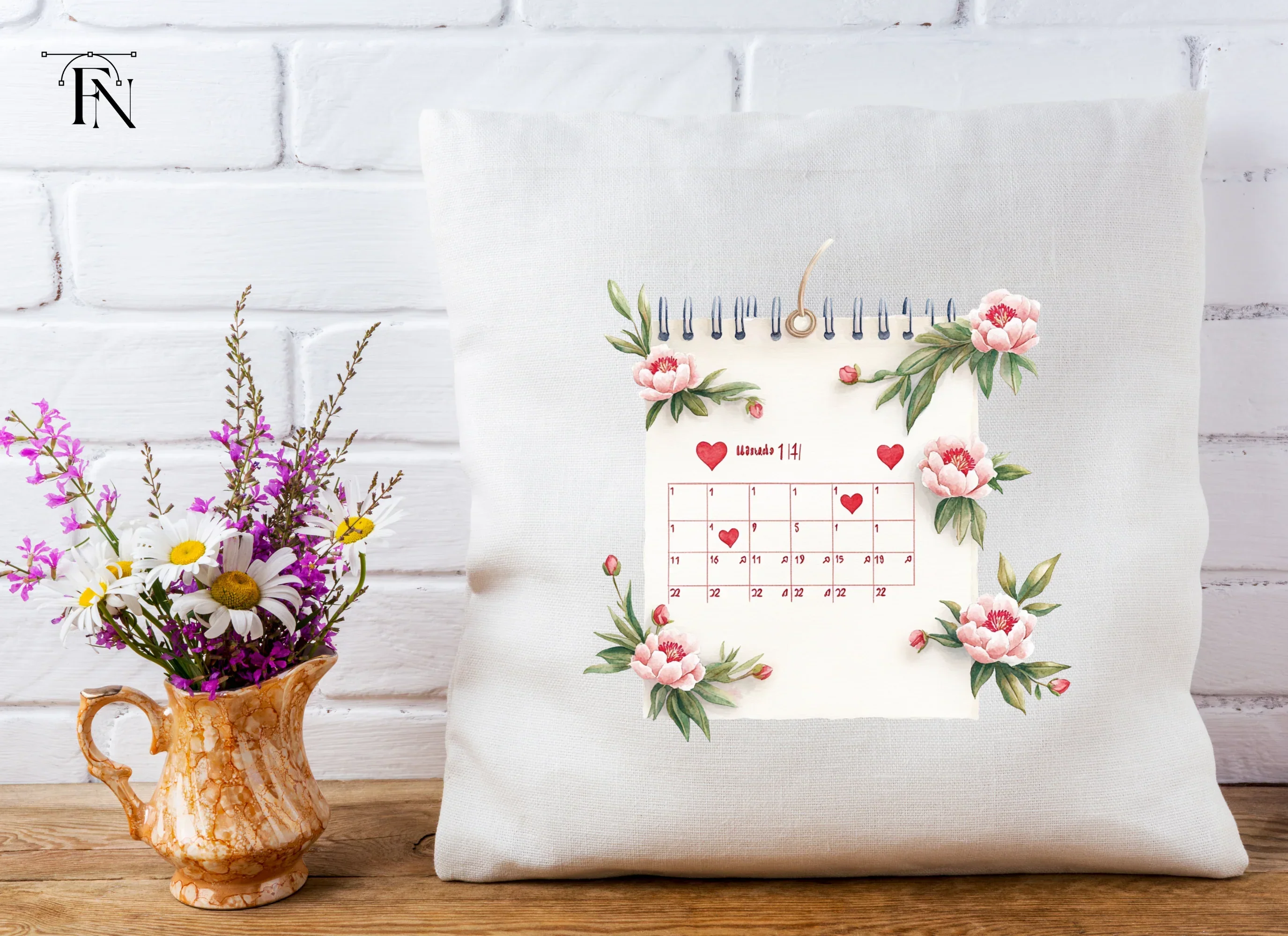 Valentine's Day Calendar Clipart Bundle - Image 5