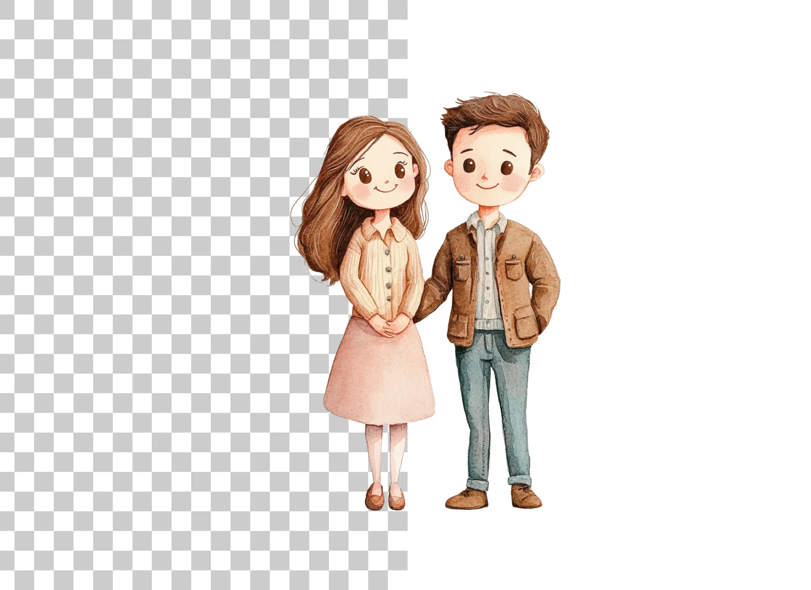Valentine's Day Cute Couple Clipart Bundle - Image 2
