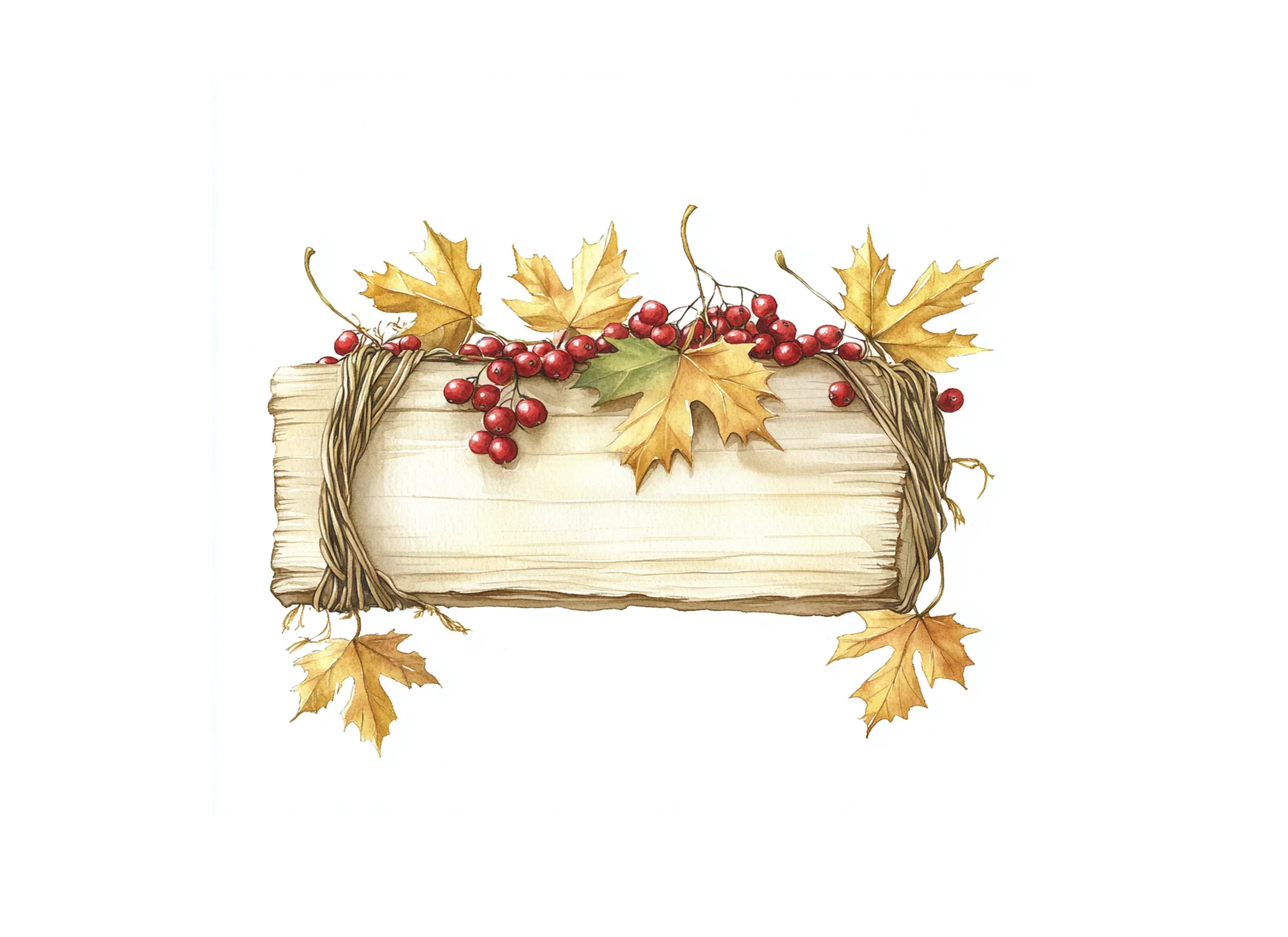 Versatile Autumn Wood Banner Clipart Bundle - Image 3