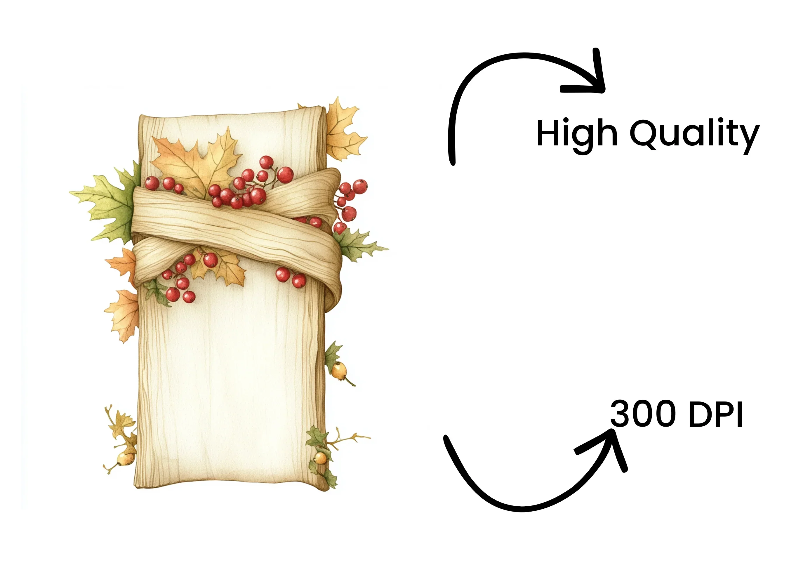 Versatile Autumn Wood Banner Clipart Bundle - Image 4