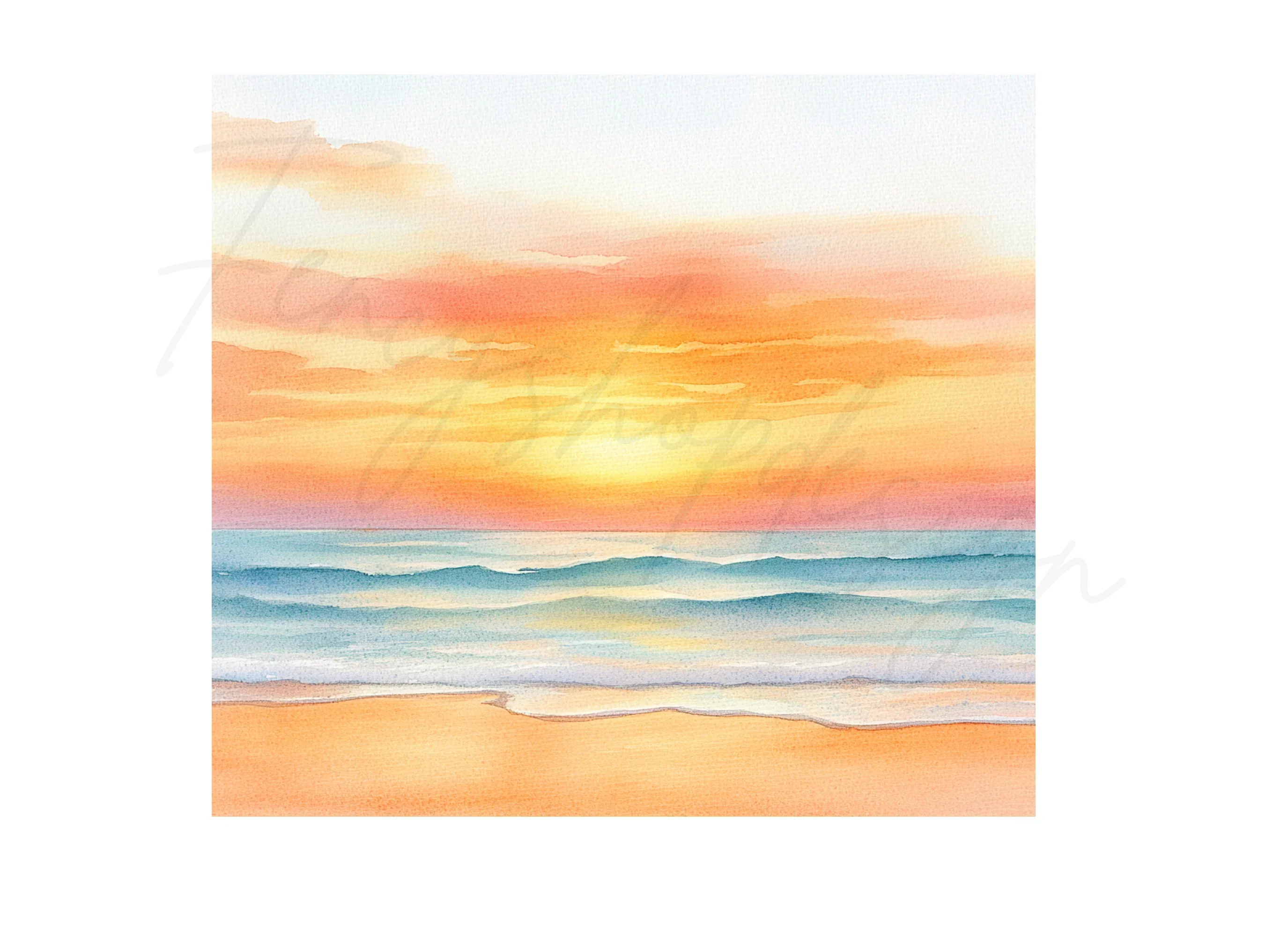 Vibrant Beach Sunset Clipart Bundle - Image 3