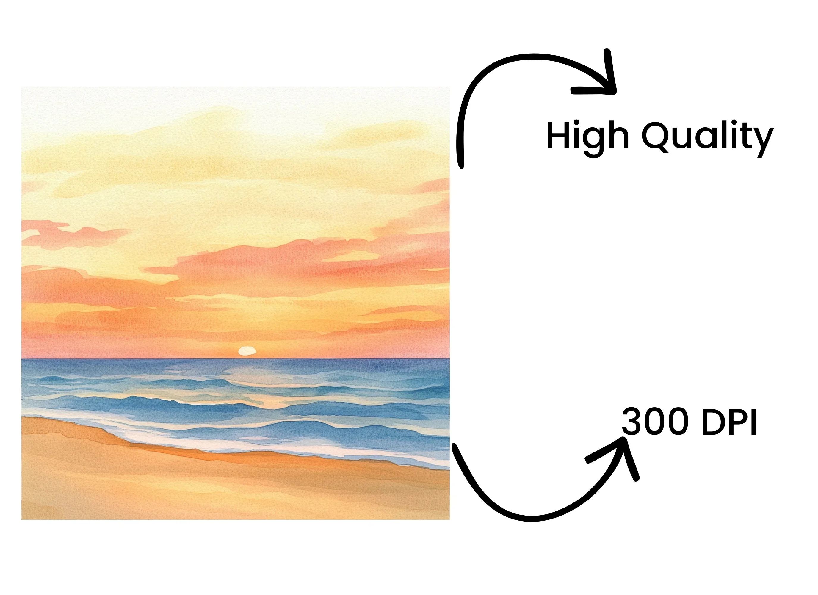 Vibrant Beach Sunset Clipart Bundle - Image 4