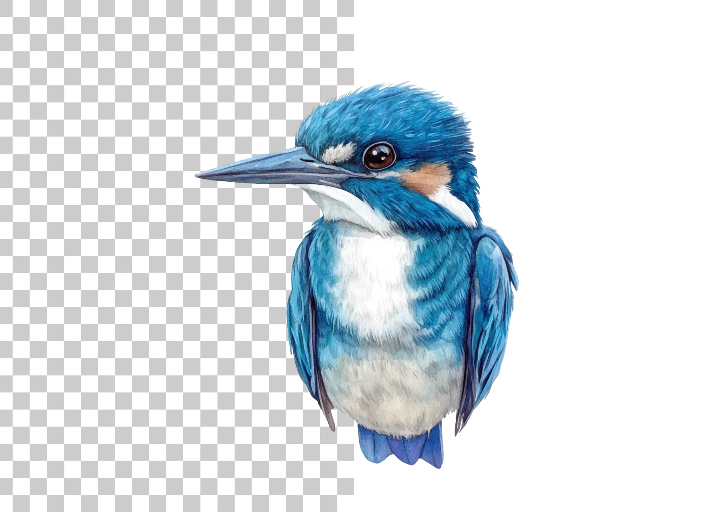 Vibrant Blue Kingfisher Bird Clipart Bundle - Image 2