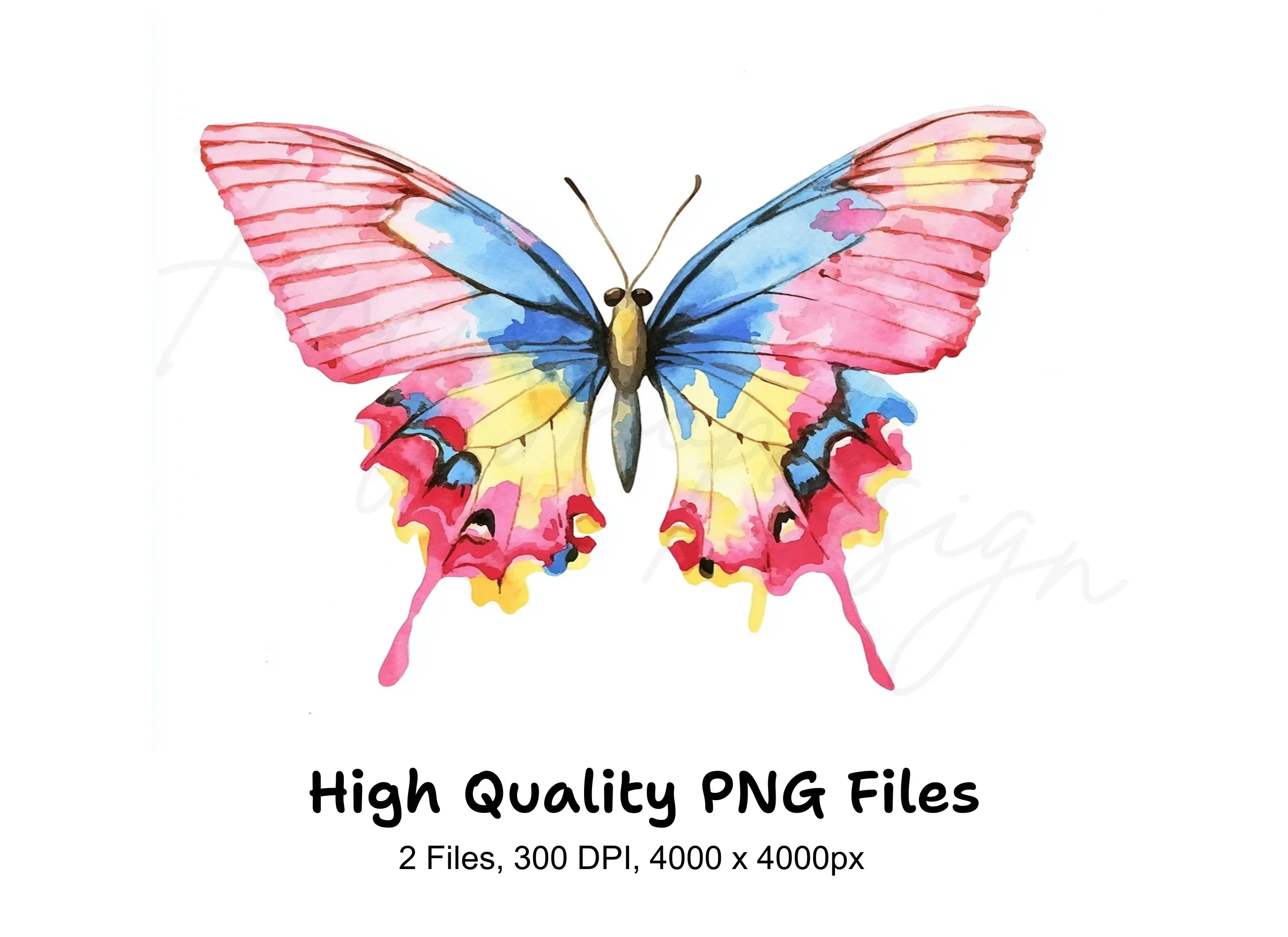 Vibrant Butterfly Clipart Bundle