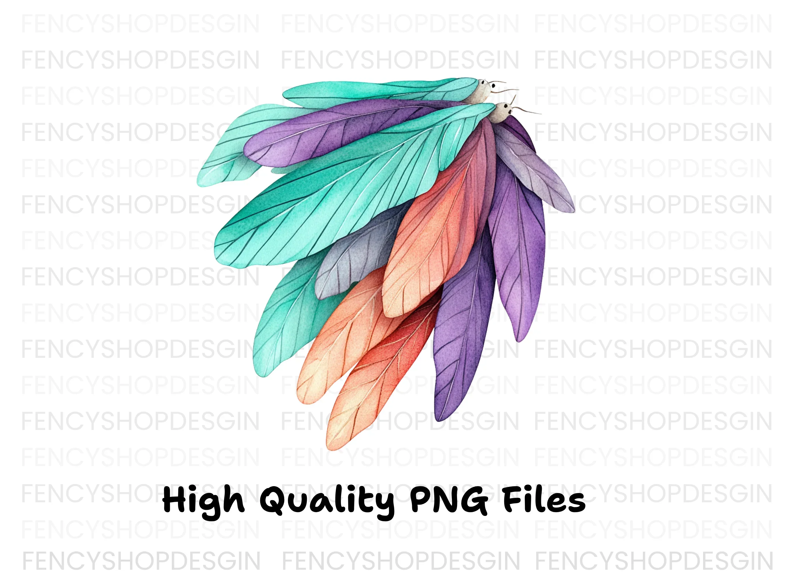 Vibrant Feather Clipart Bundle - Image 2
