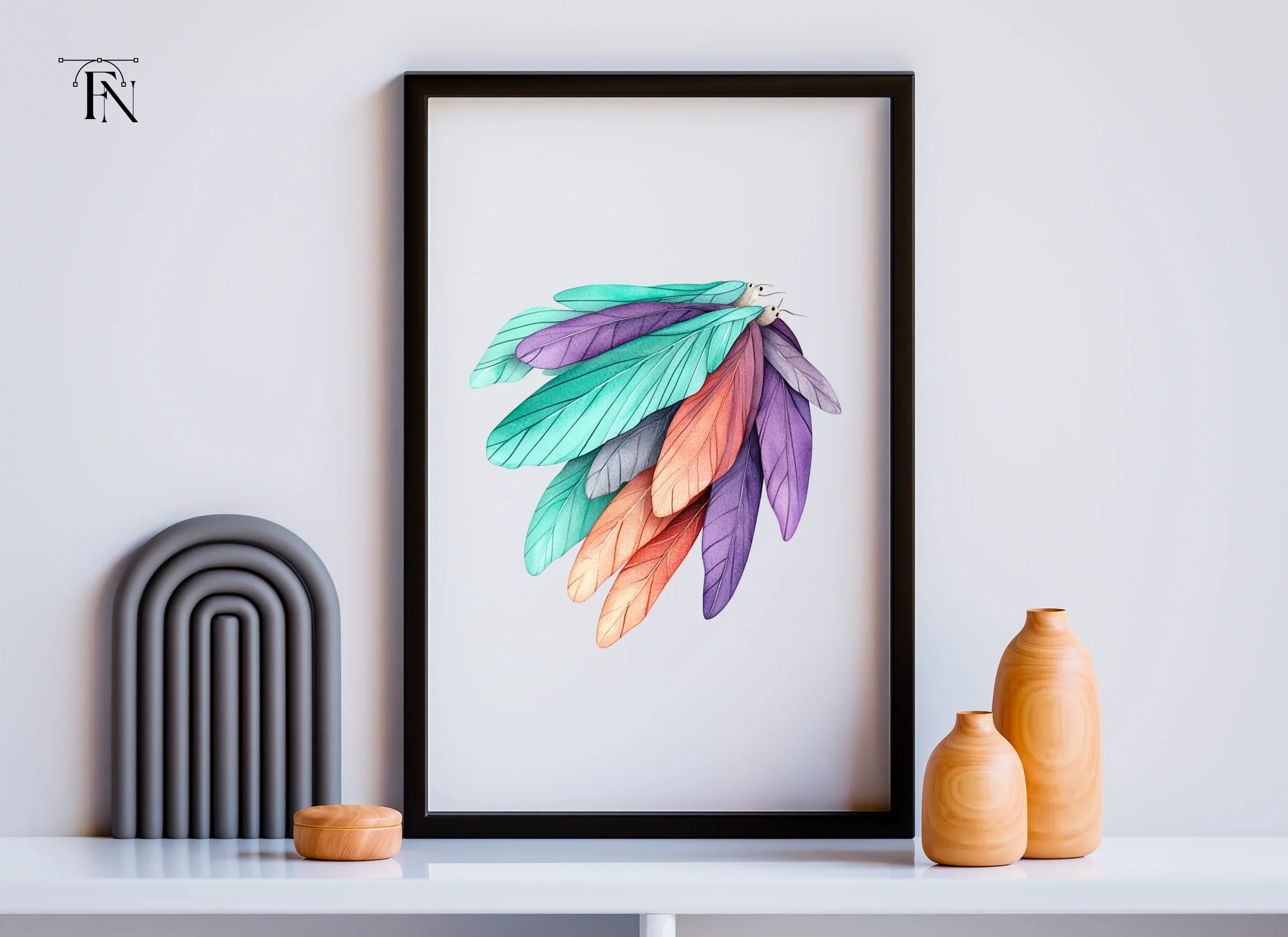 Vibrant Feather Clipart Bundle - Image 3