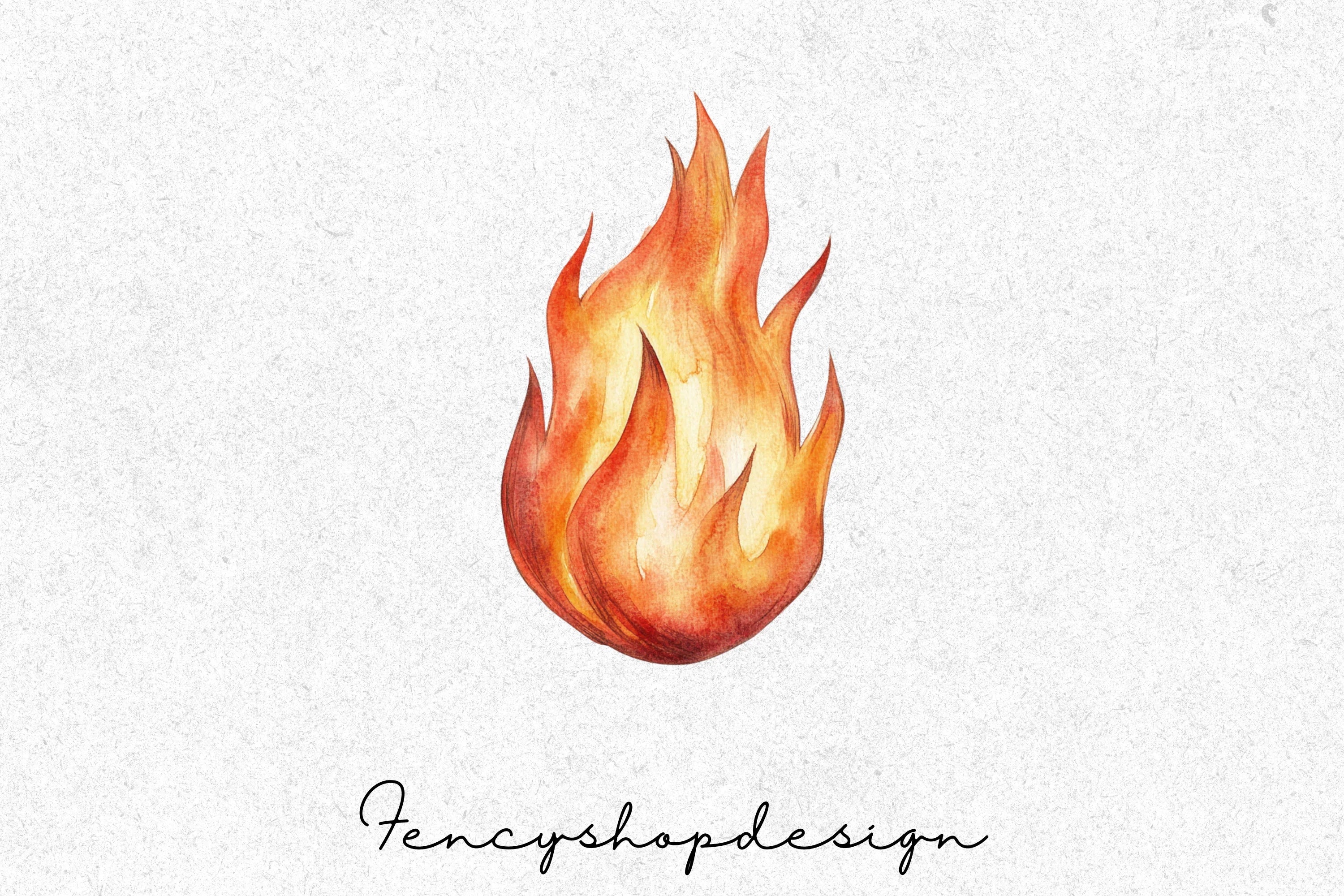 Vibrant Fire Flames Clipart Bundle - Image 4