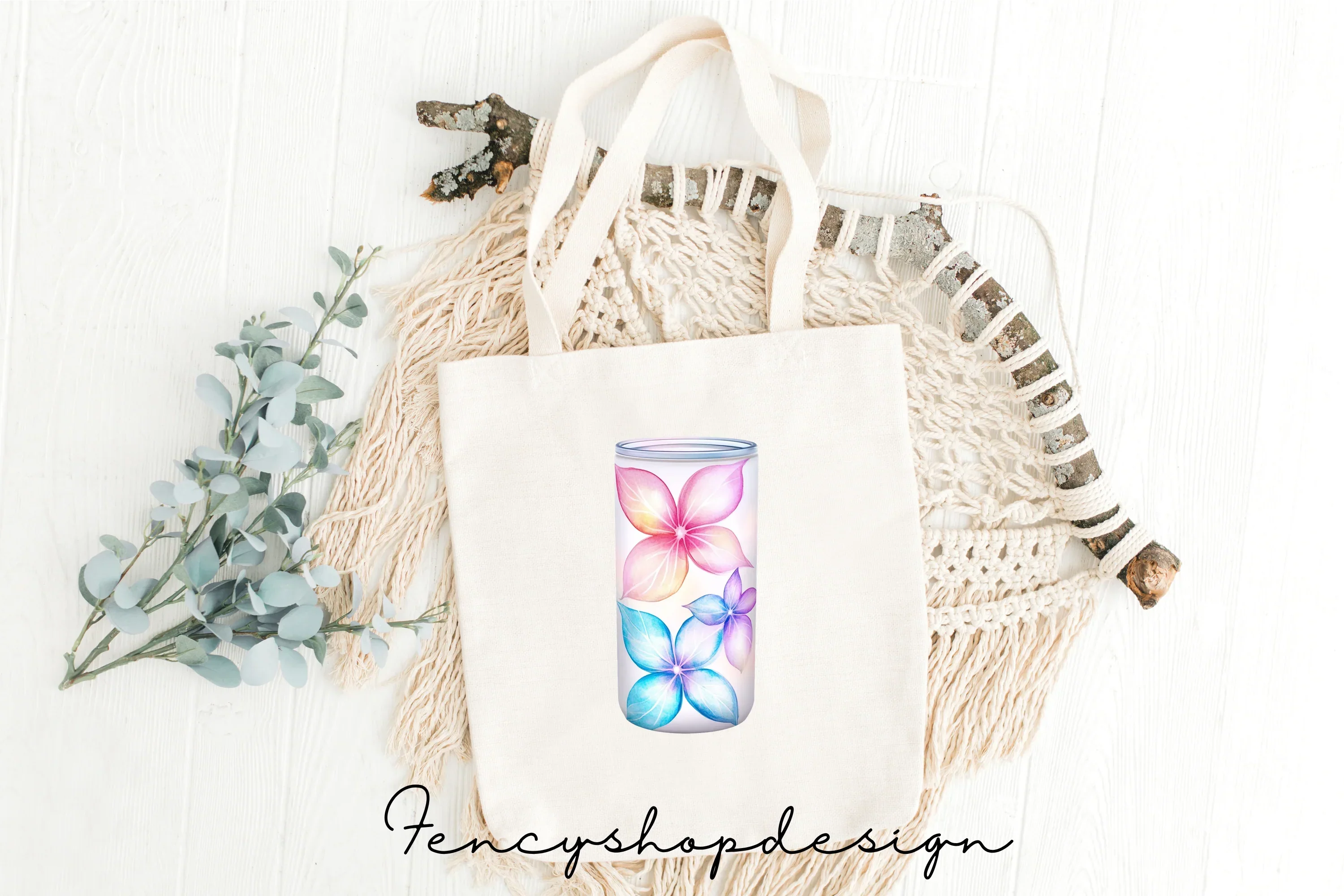 Vibrant Floral Tumbler Clipart Bundle - Image 3