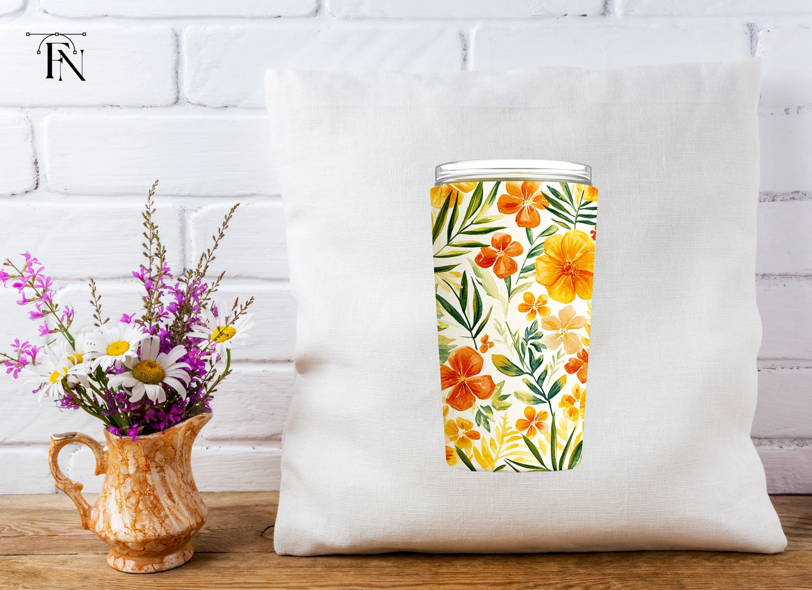 Vibrant Floral Tumbler Clipart Bundle - Image 4