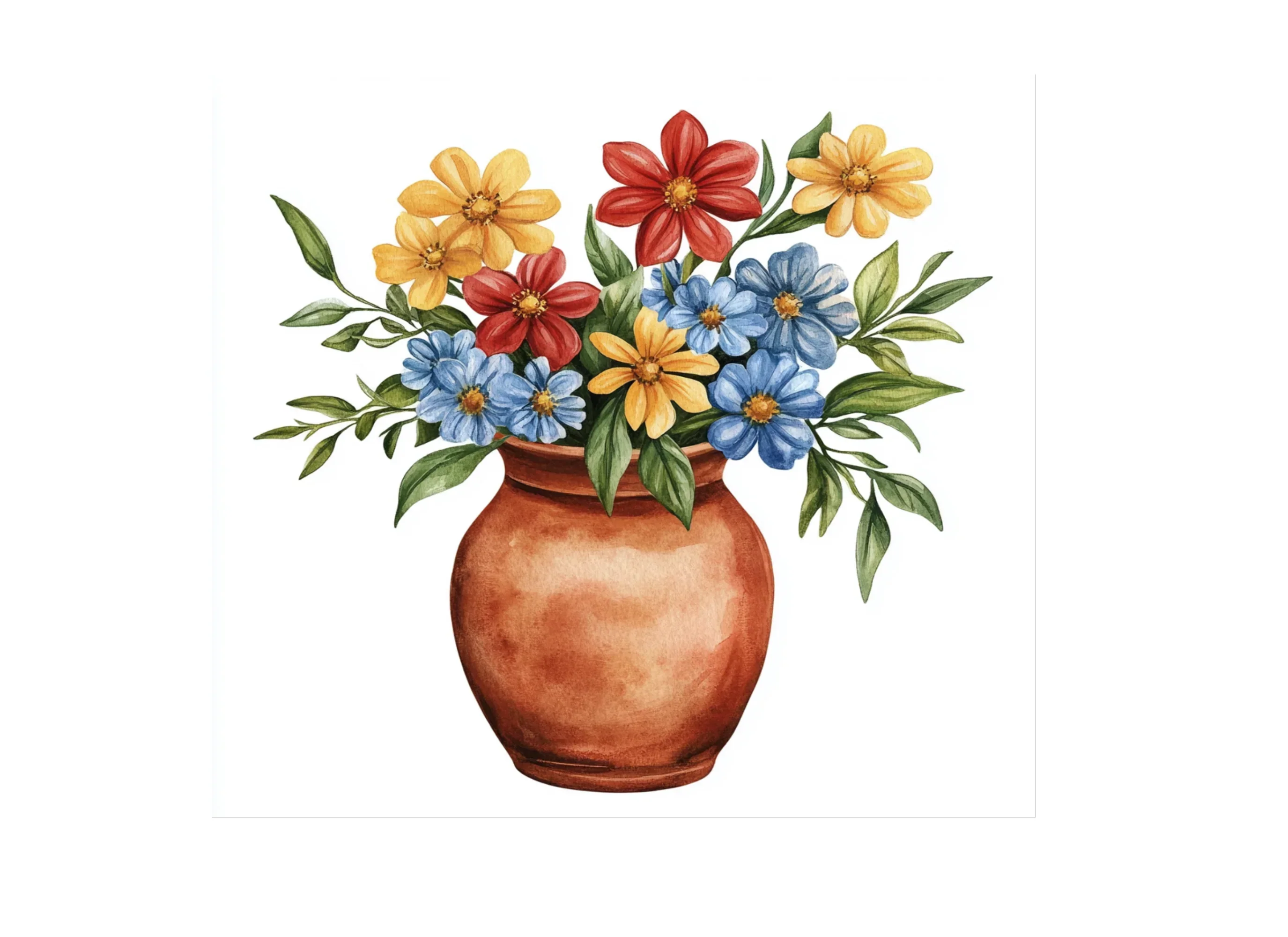 Vibrant Flower Vase Clipart Bundle - Image 3