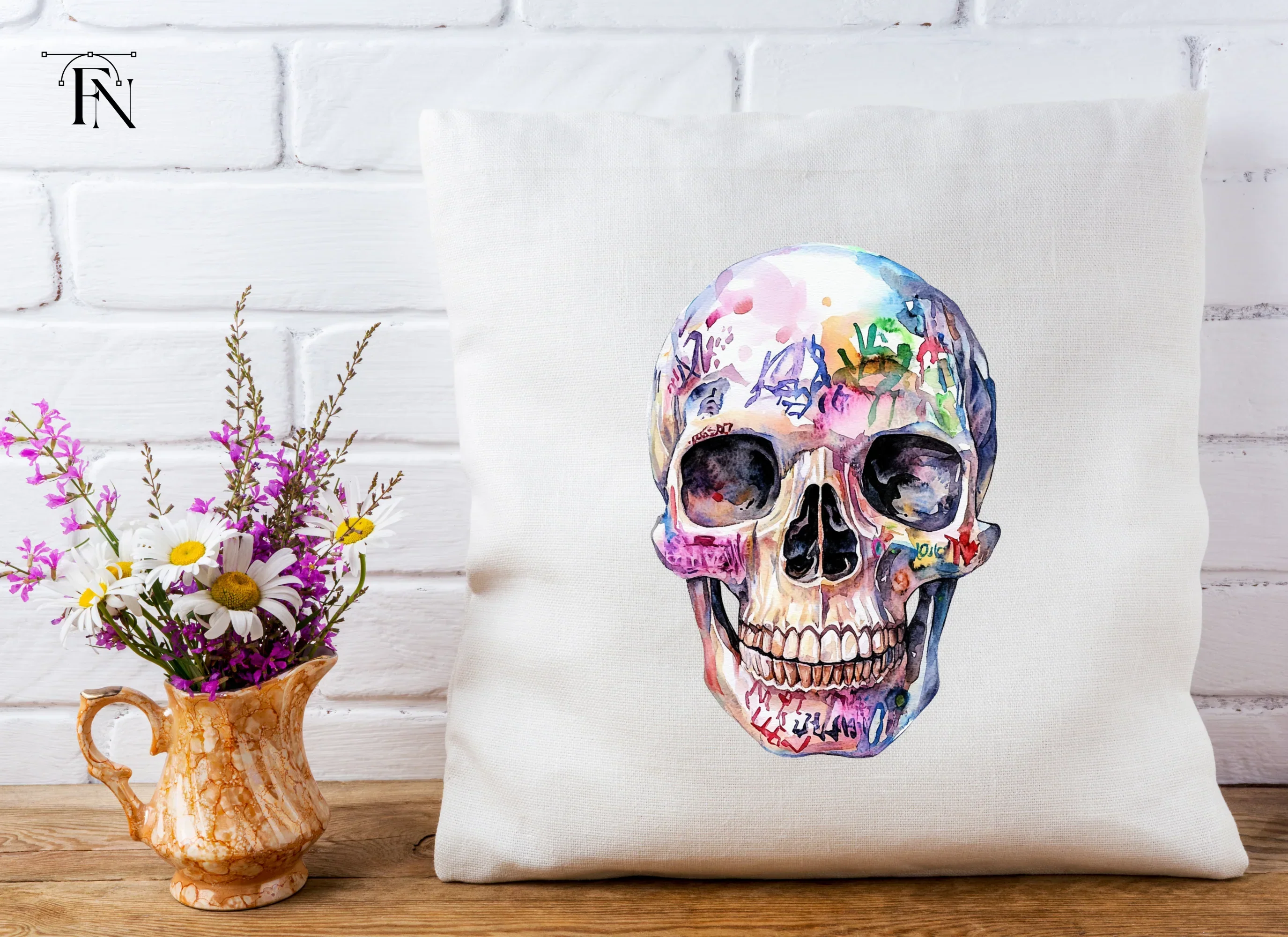 Vibrant Graffiti Skulls Clipart Bundle - Image 4