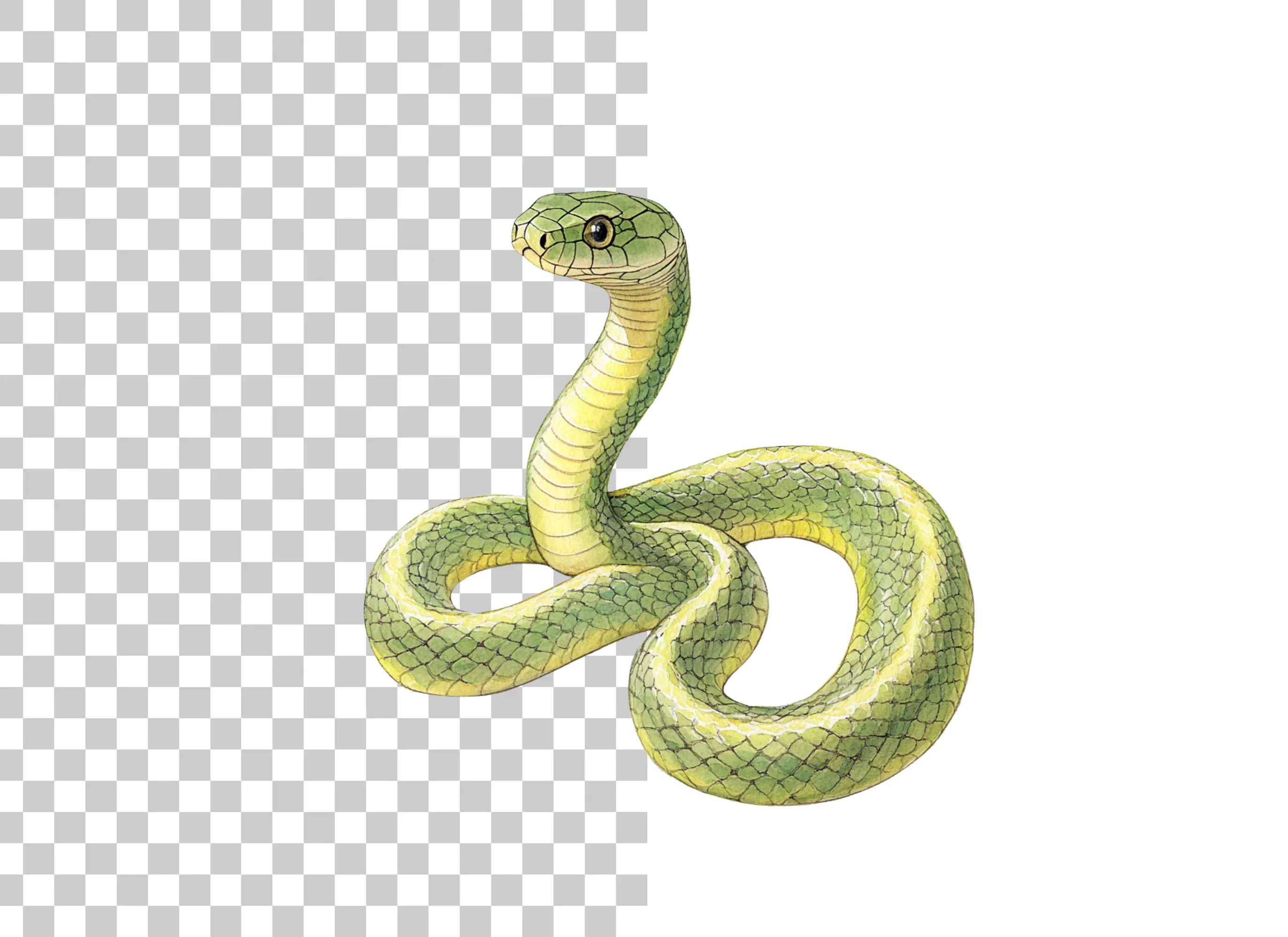 Vibrant Green Snake Clipart Bundle - Image 2