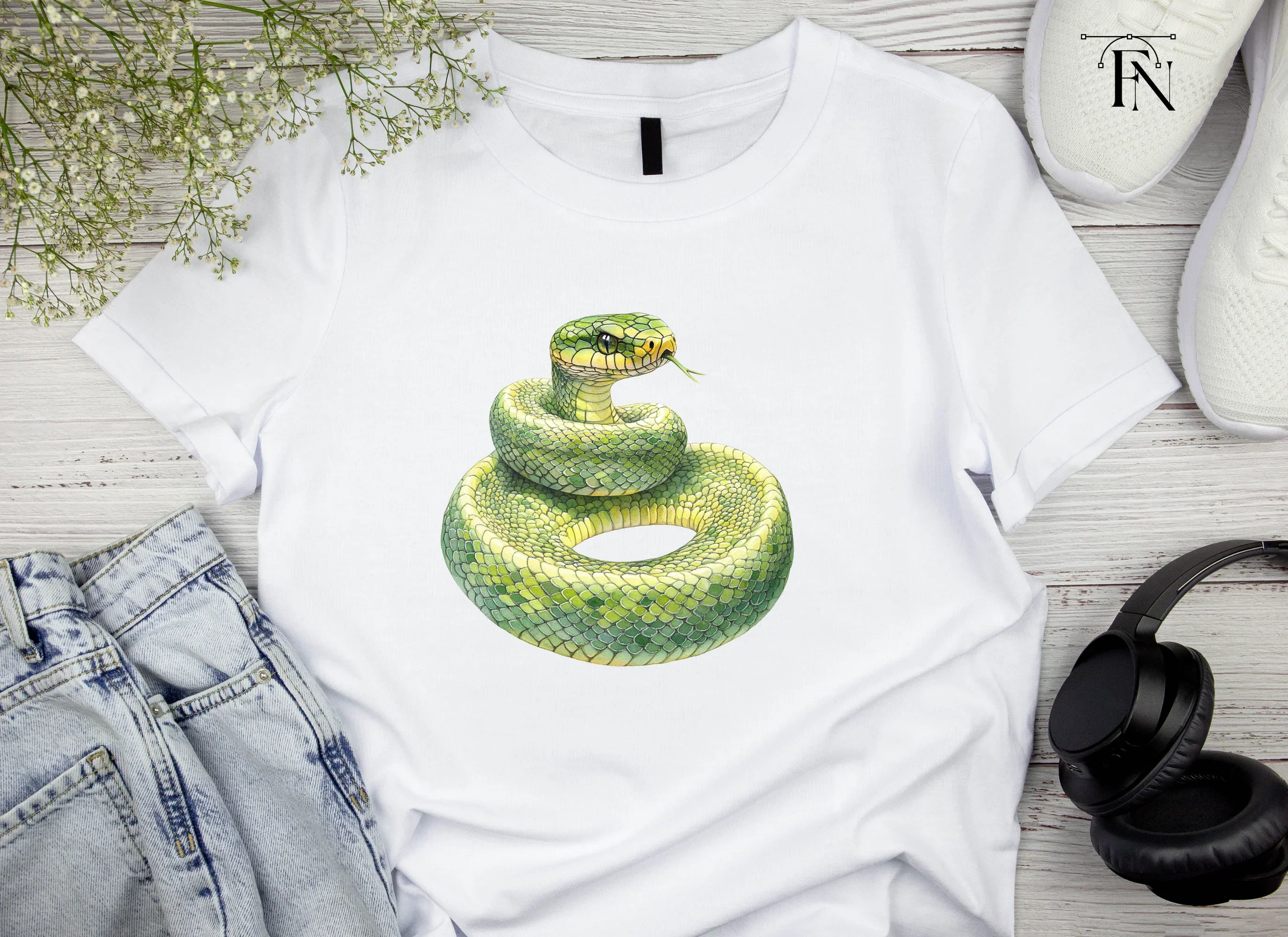 Vibrant Green Snake Clipart Bundle - Image 3