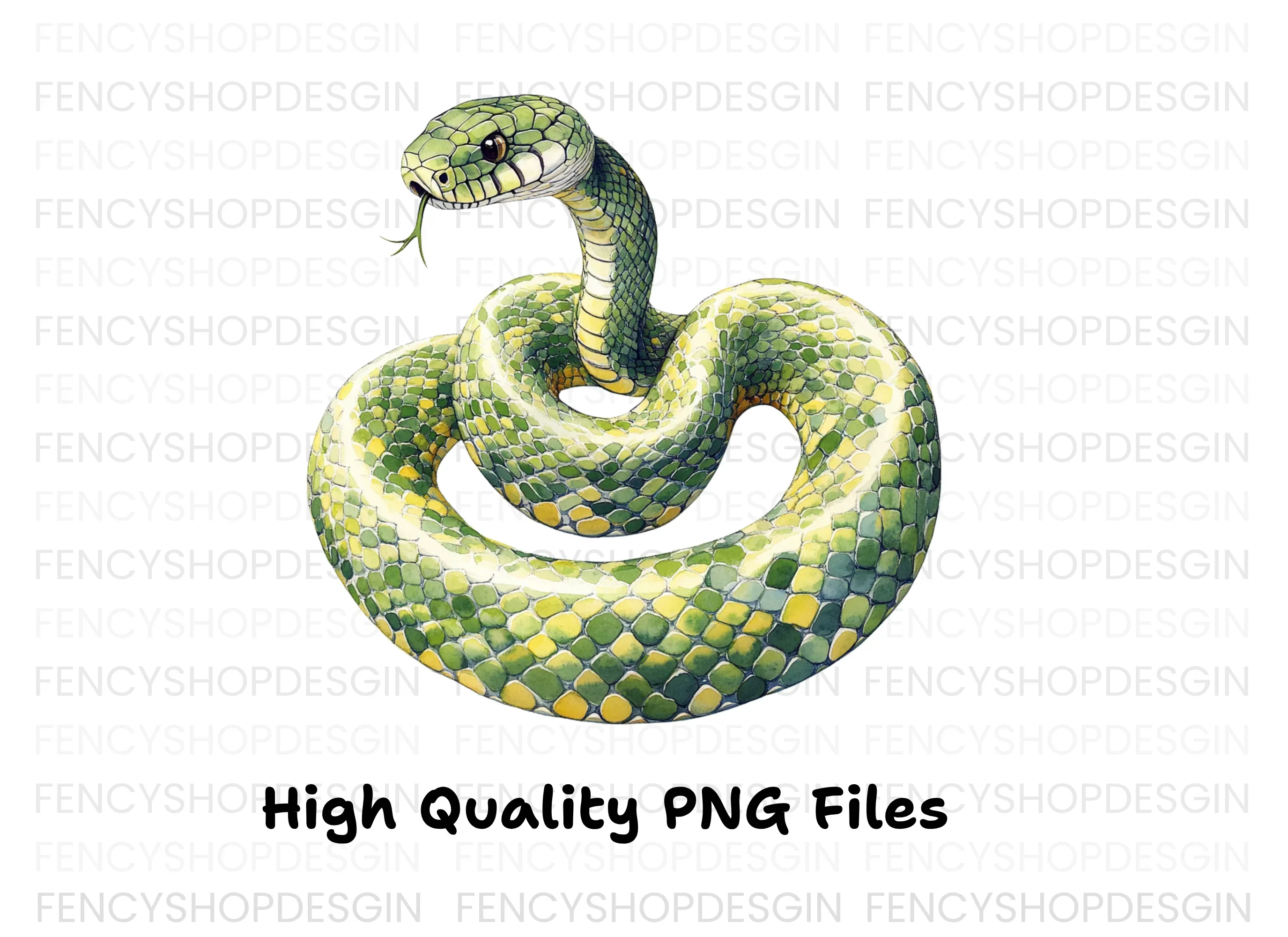 Vibrant Green Snake Clipart Bundle - Image 4