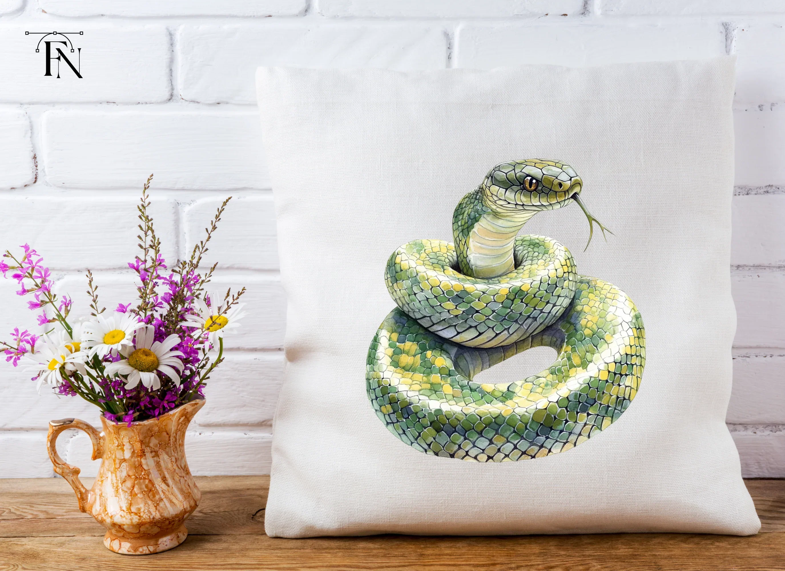 Vibrant Green Snake Clipart Bundle - Image 5