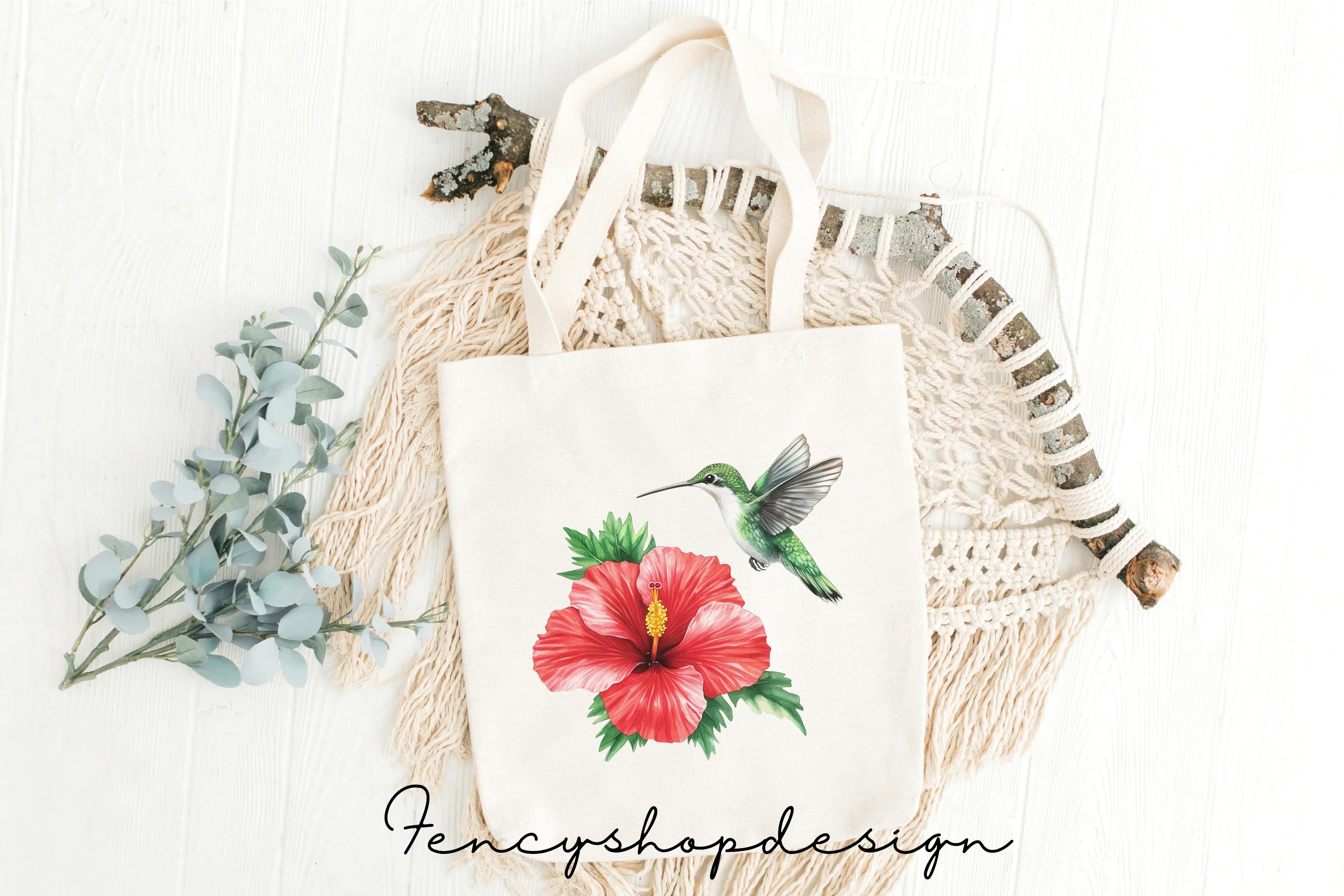 Vibrant Hummingbird Blossom Clipart Bundle - Image 8